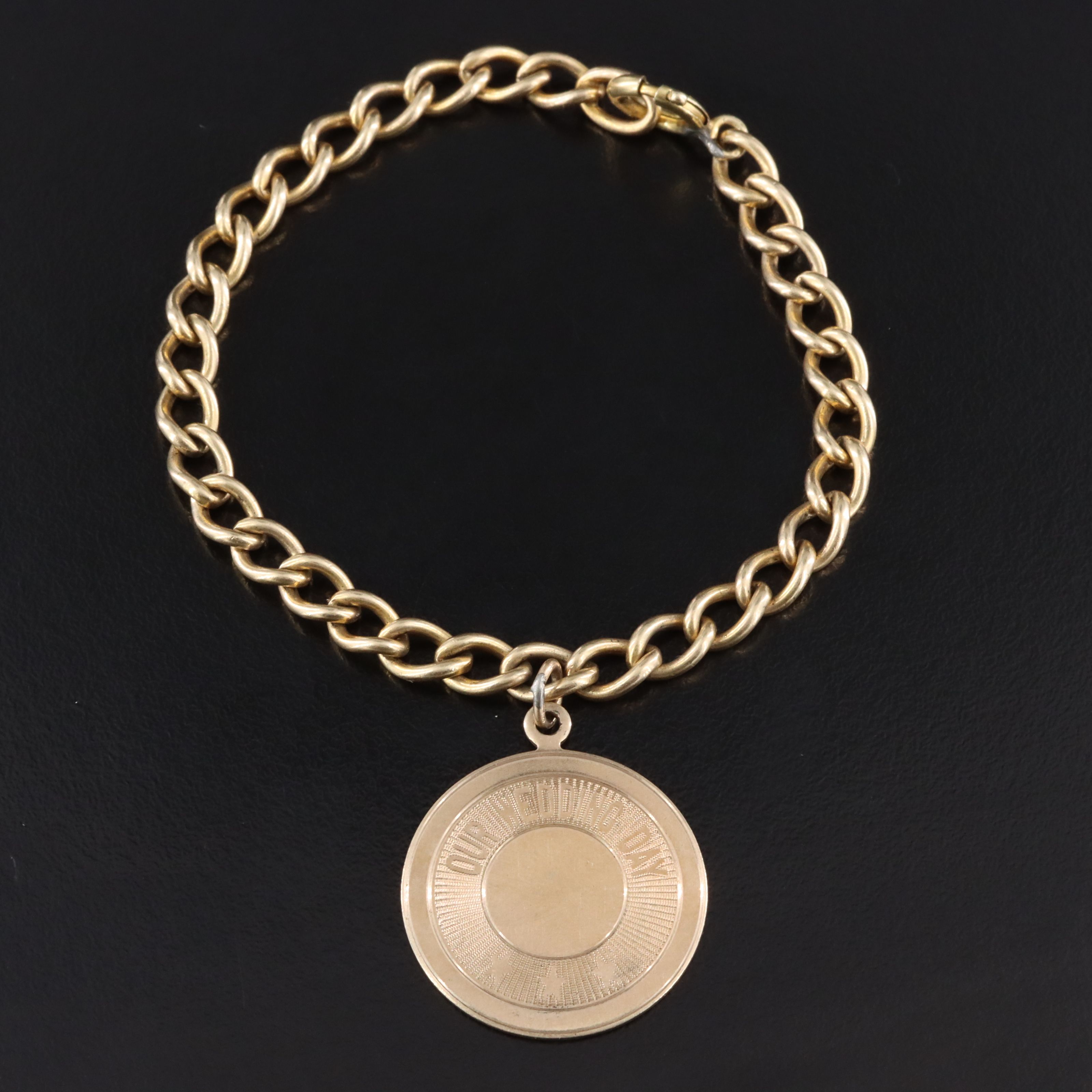 Vintage Gold-Filled "Wedding Day" Charm Bracelet