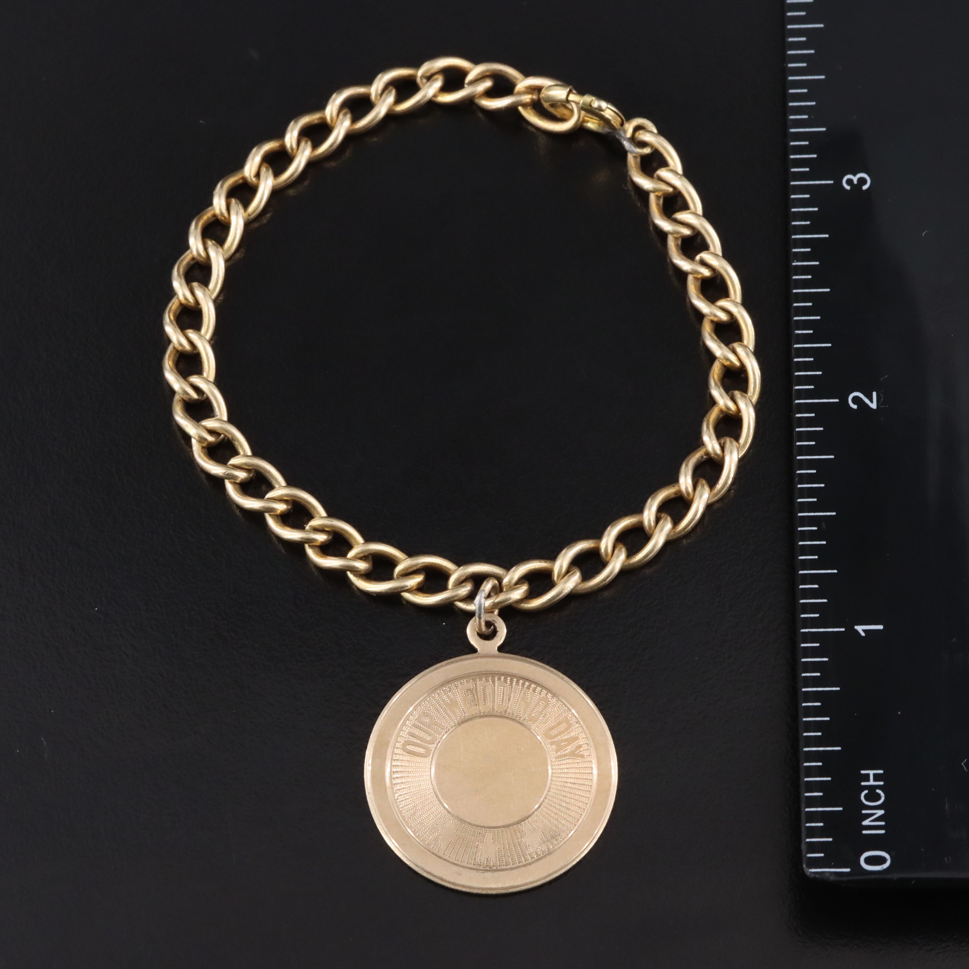 Vintage Gold-Filled "Wedding Day" Charm Bracelet