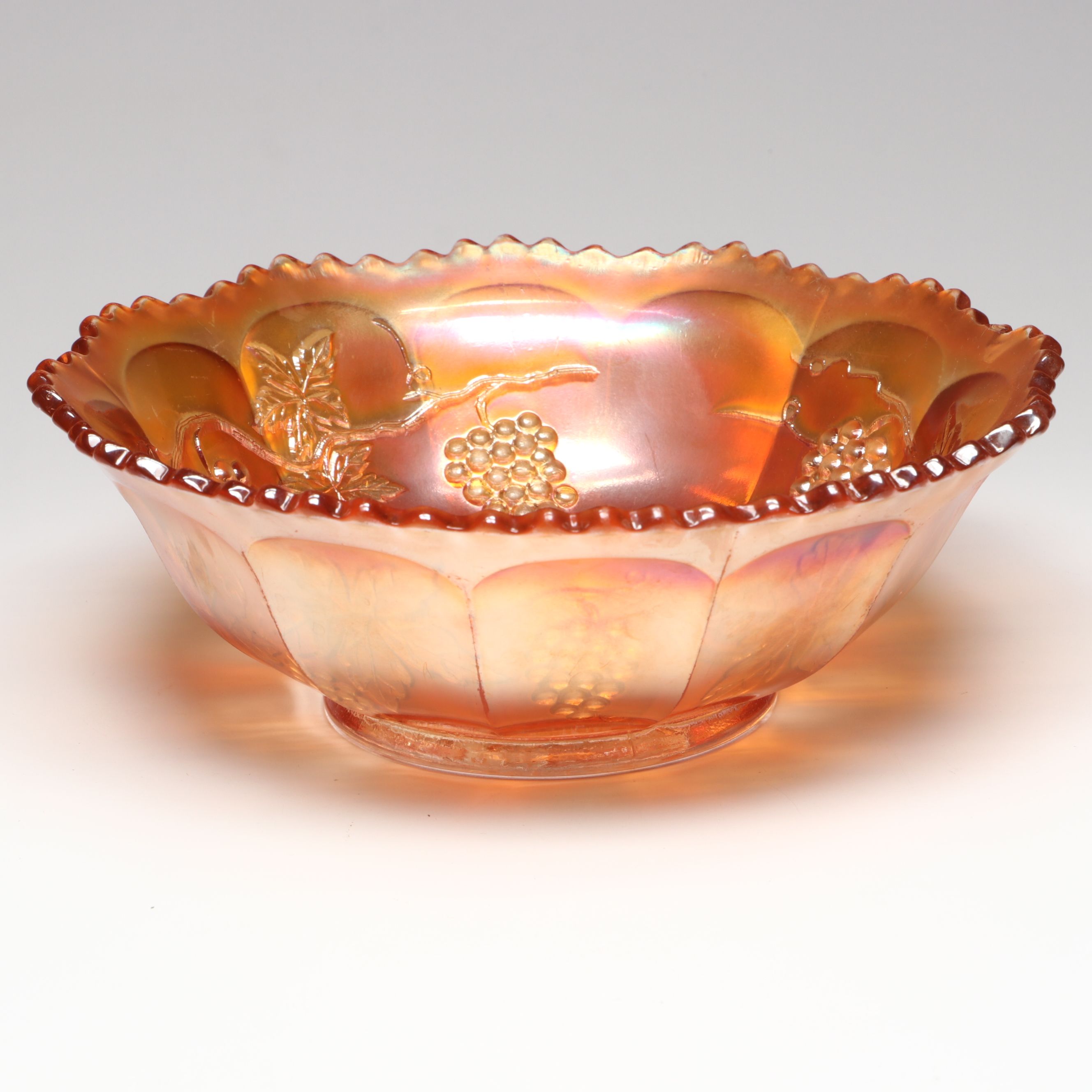 "Grape and Cable,"  "Fanciful" and More Marigold Carnival Glass Bowls
