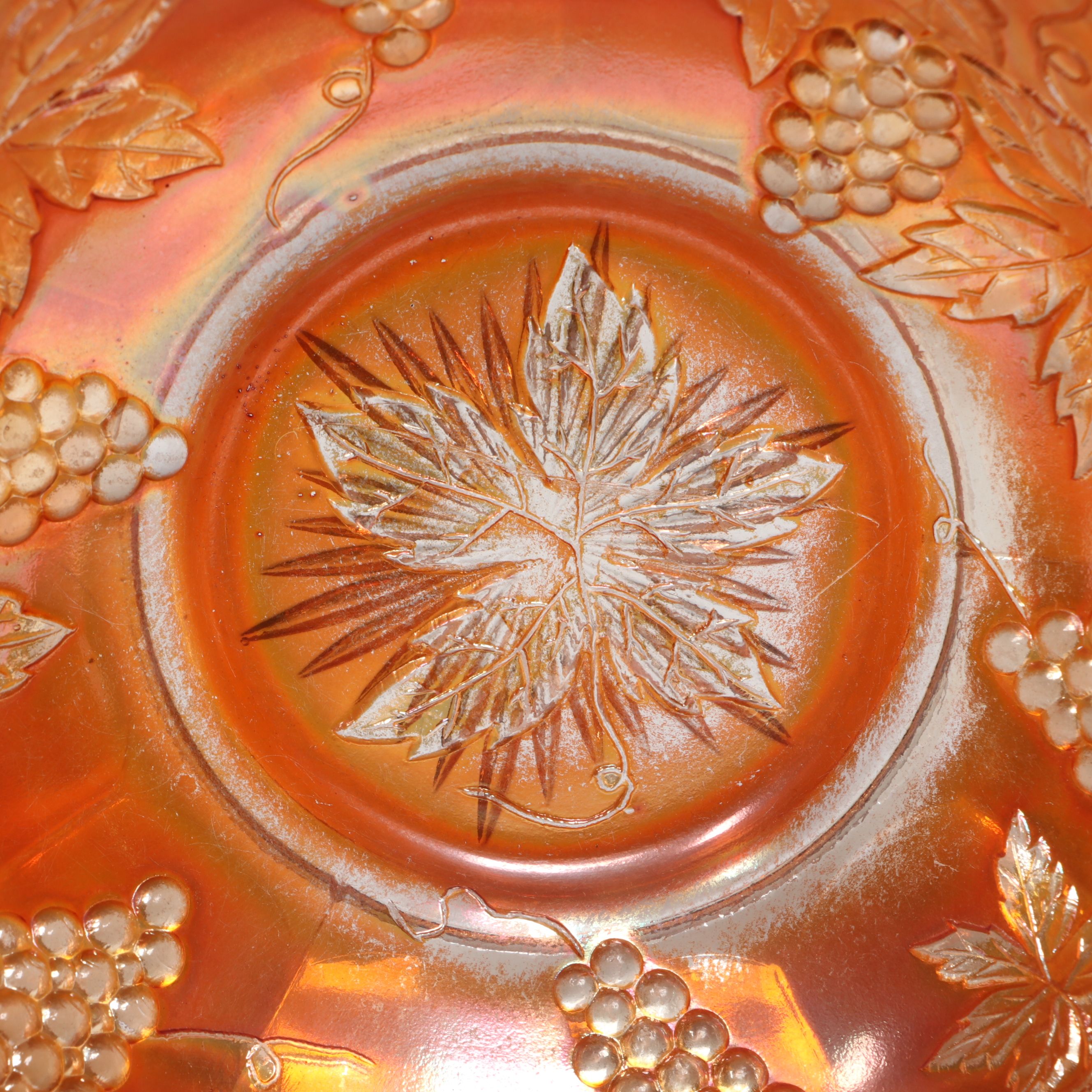 "Grape and Cable,"  "Fanciful" and More Marigold Carnival Glass Bowls
