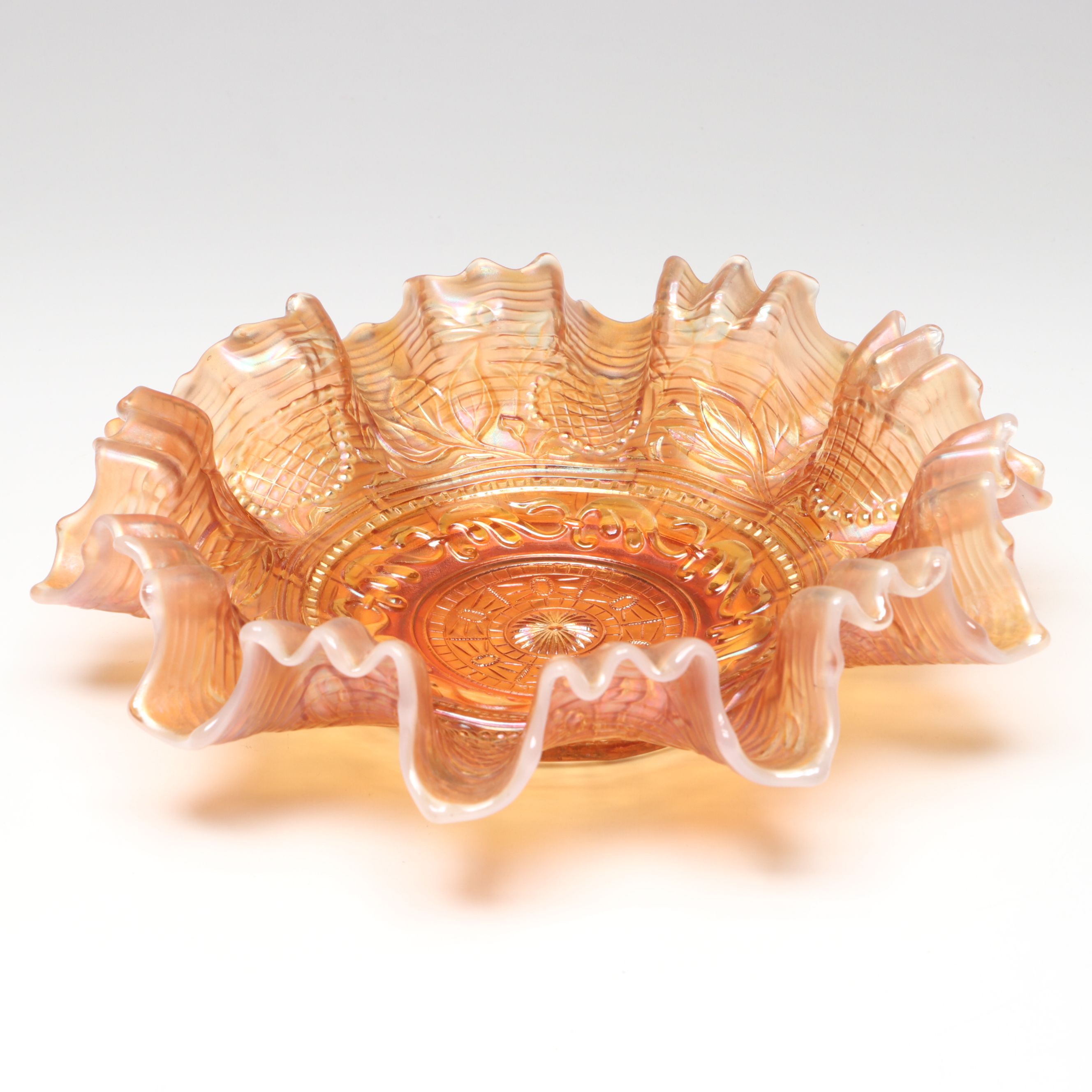 "Grape and Cable,"  "Fanciful" and More Marigold Carnival Glass Bowls