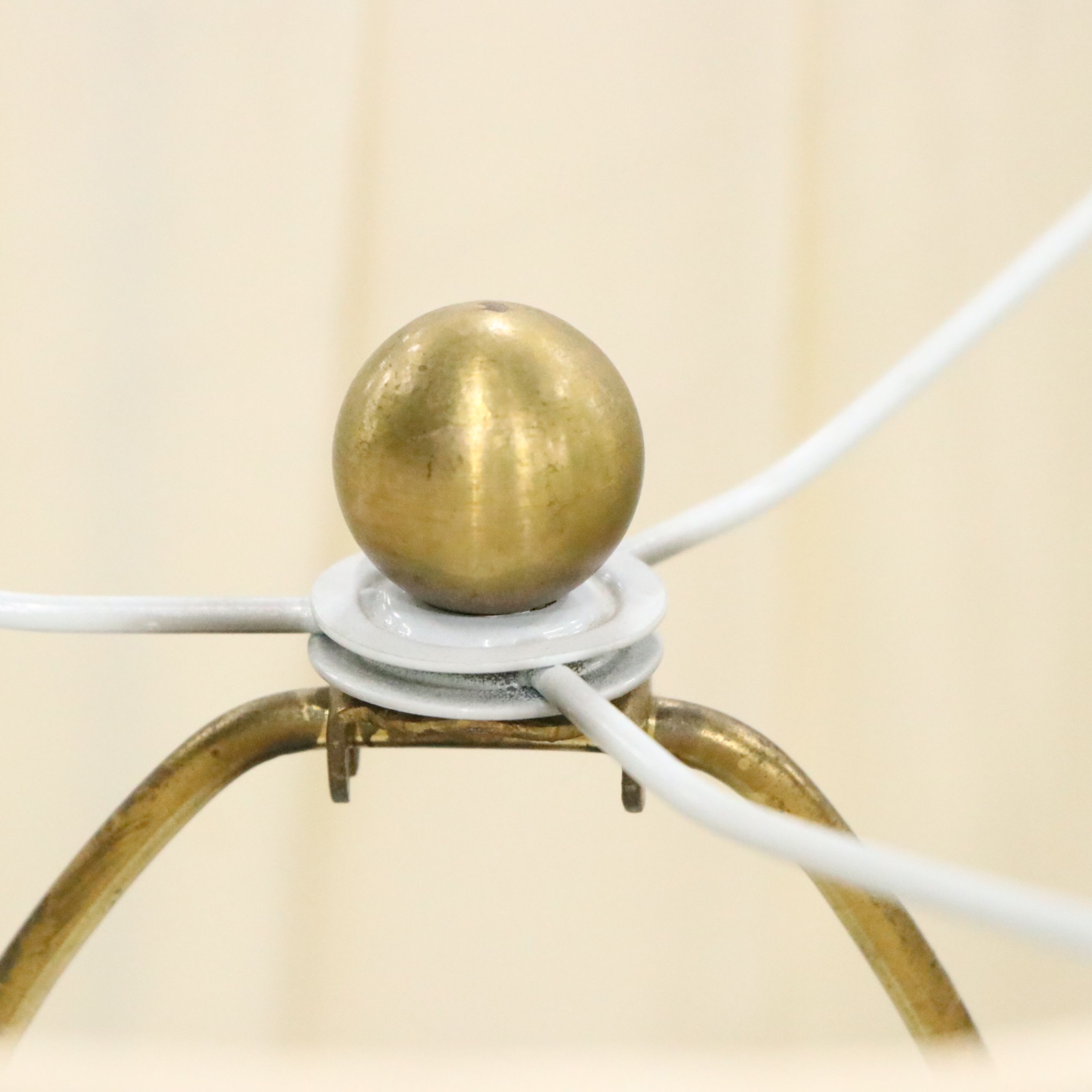 Hand-Painted Toleware Table Lamp with Pleated Shade