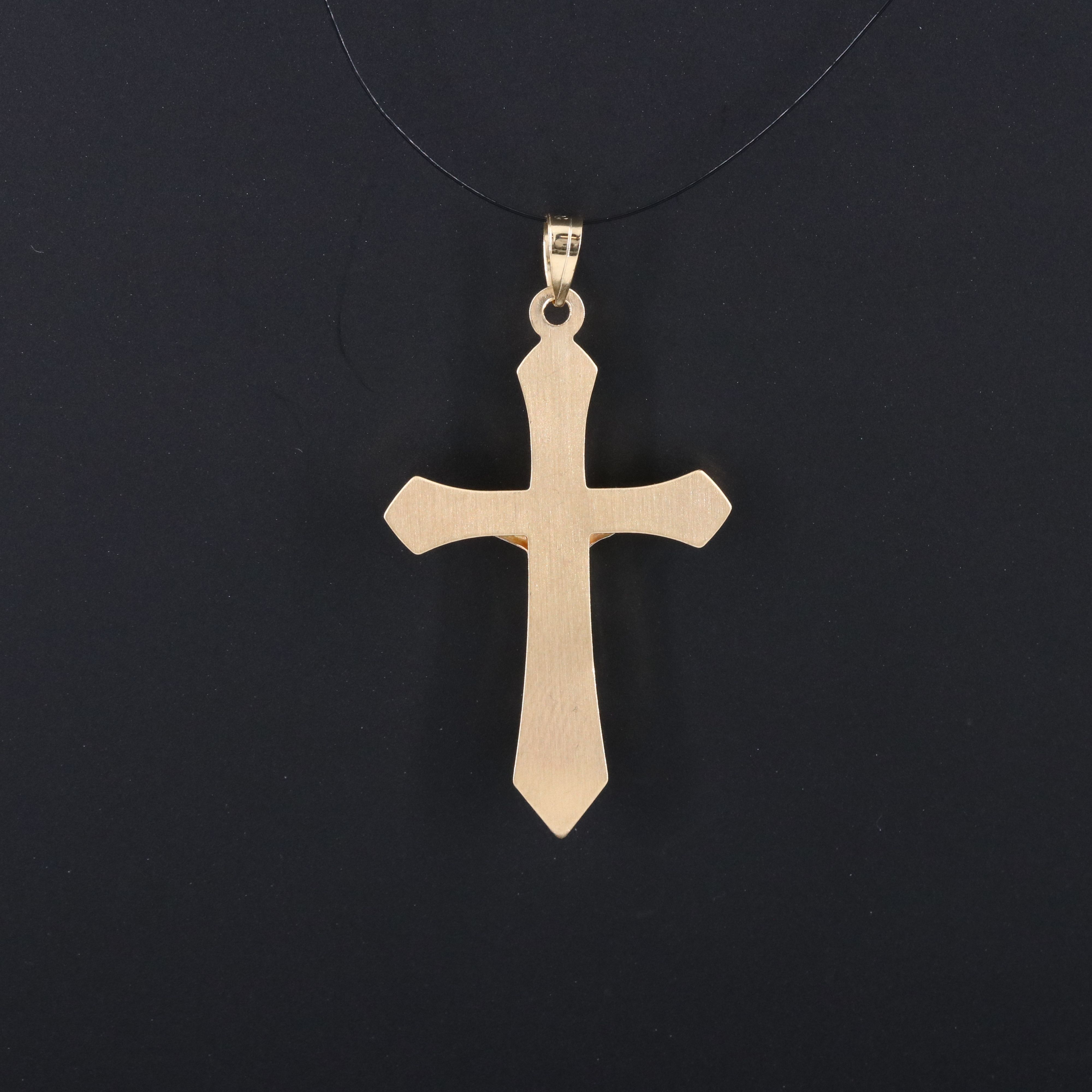 14K Two-Tone Crucifix Pendant
