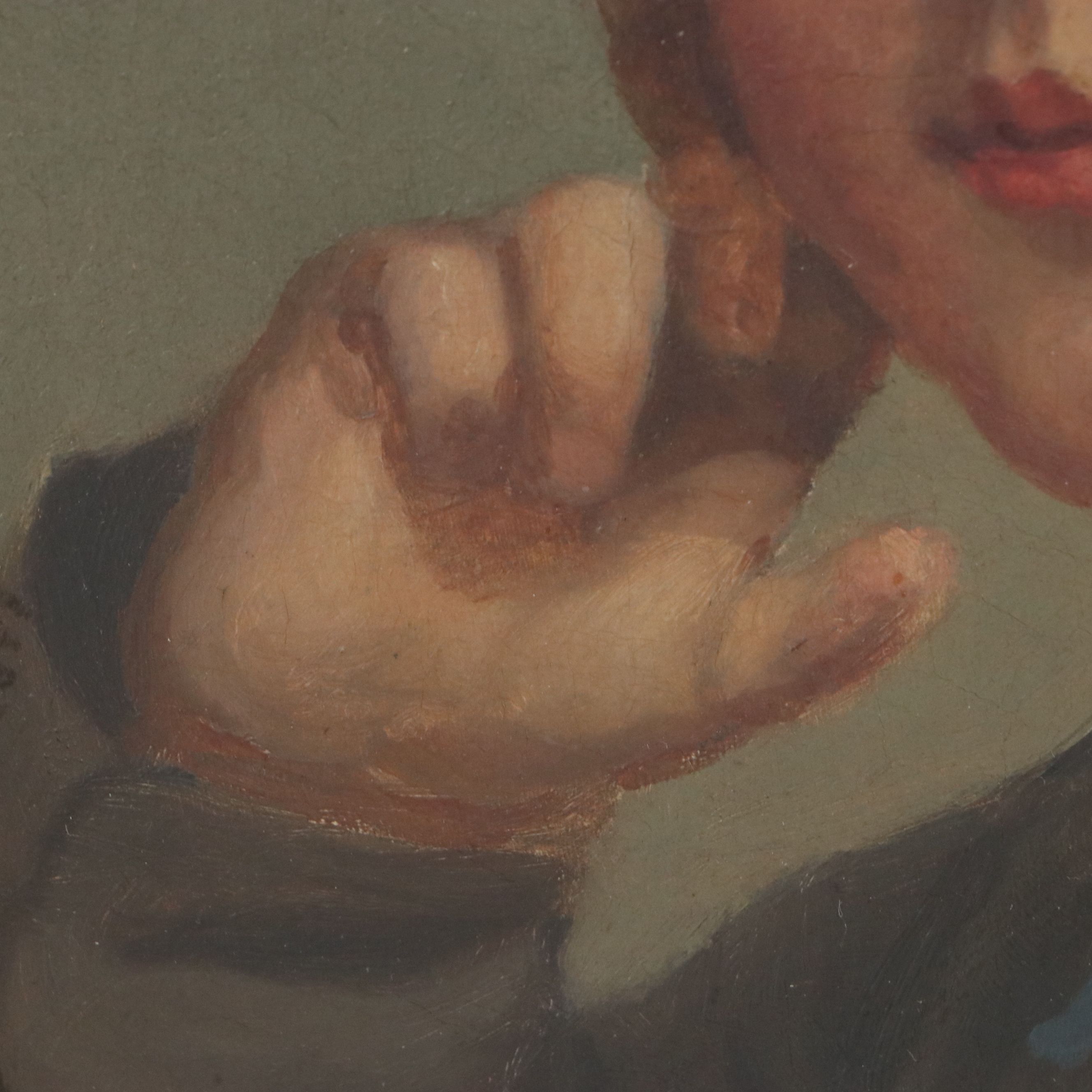 Child Portrait Oil Painting, 19th Century