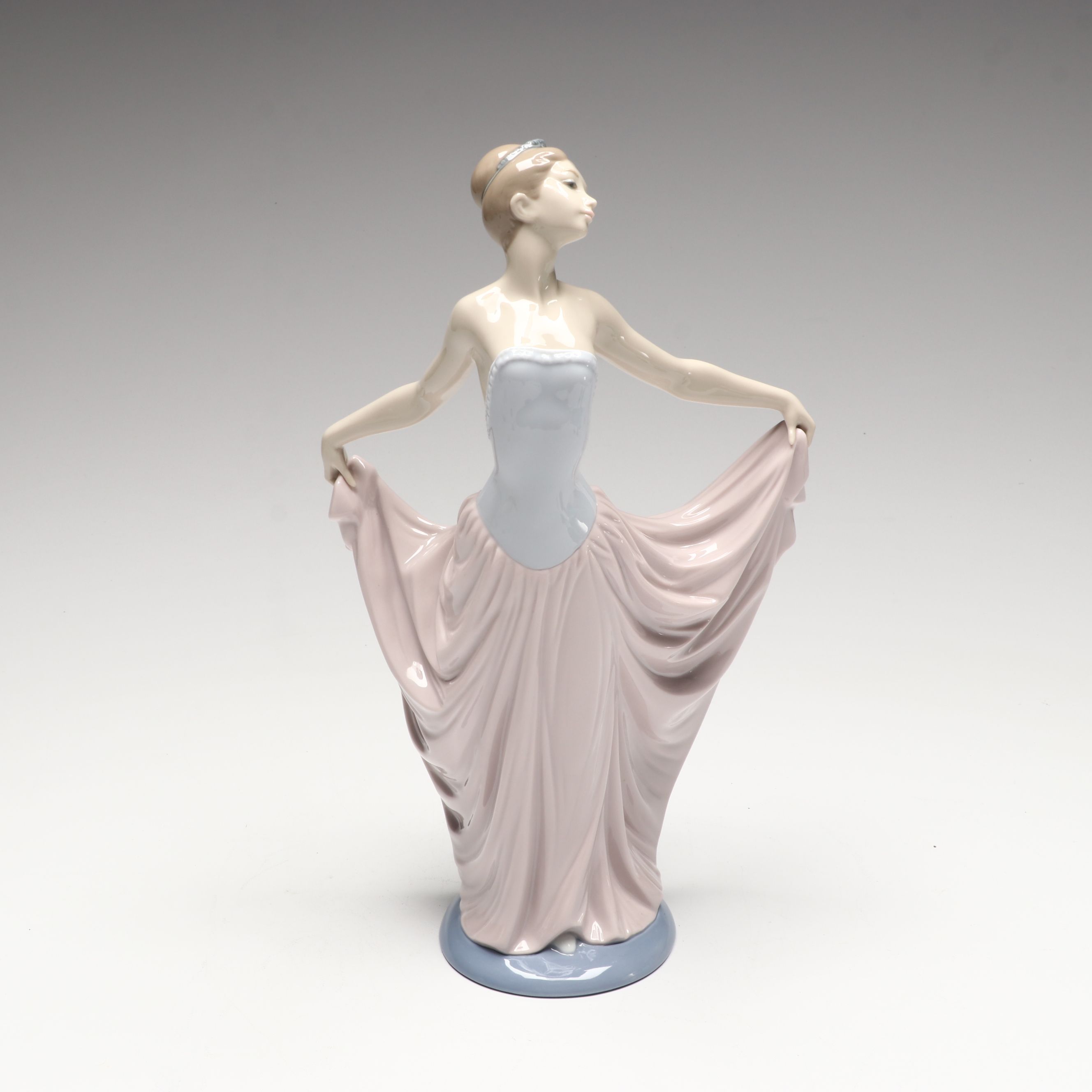 Lladró Porcelain "Dancer," "Little Duck" Porcelain Figures and Bell