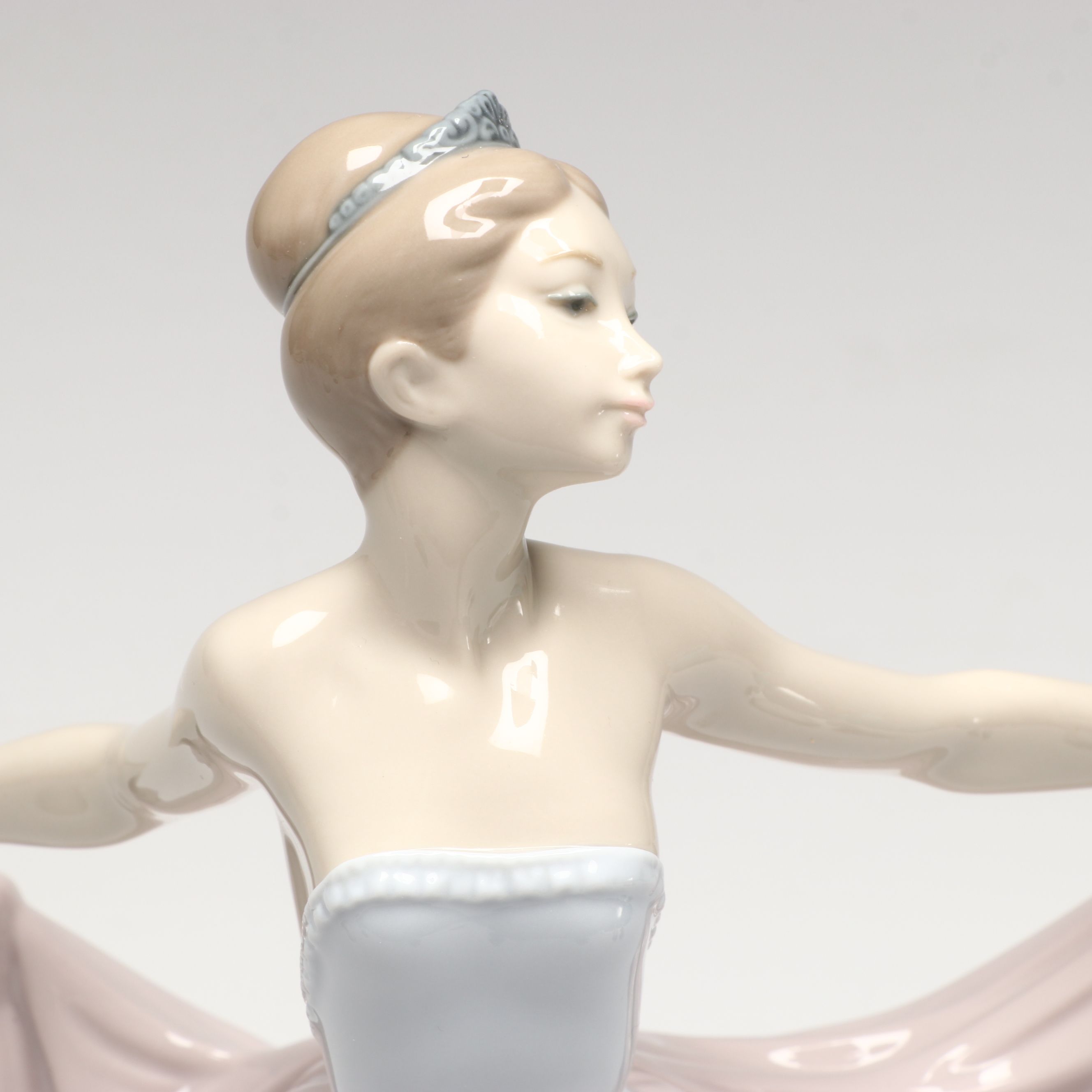 Lladró Porcelain "Dancer," "Little Duck" Porcelain Figures and Bell