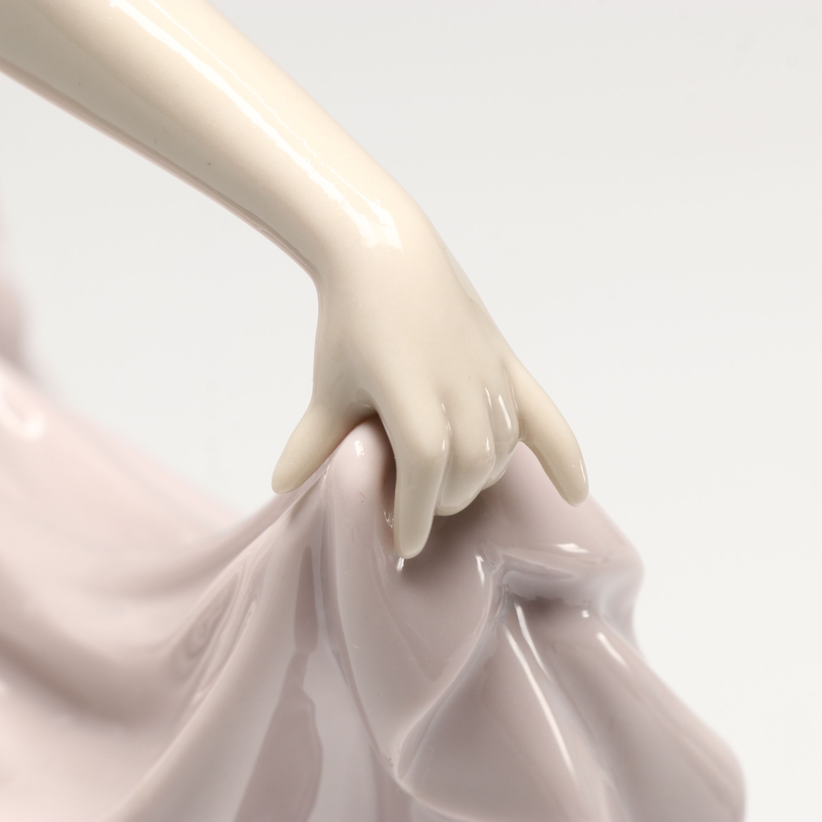 Lladró Porcelain "Dancer," "Little Duck" Porcelain Figures and Bell