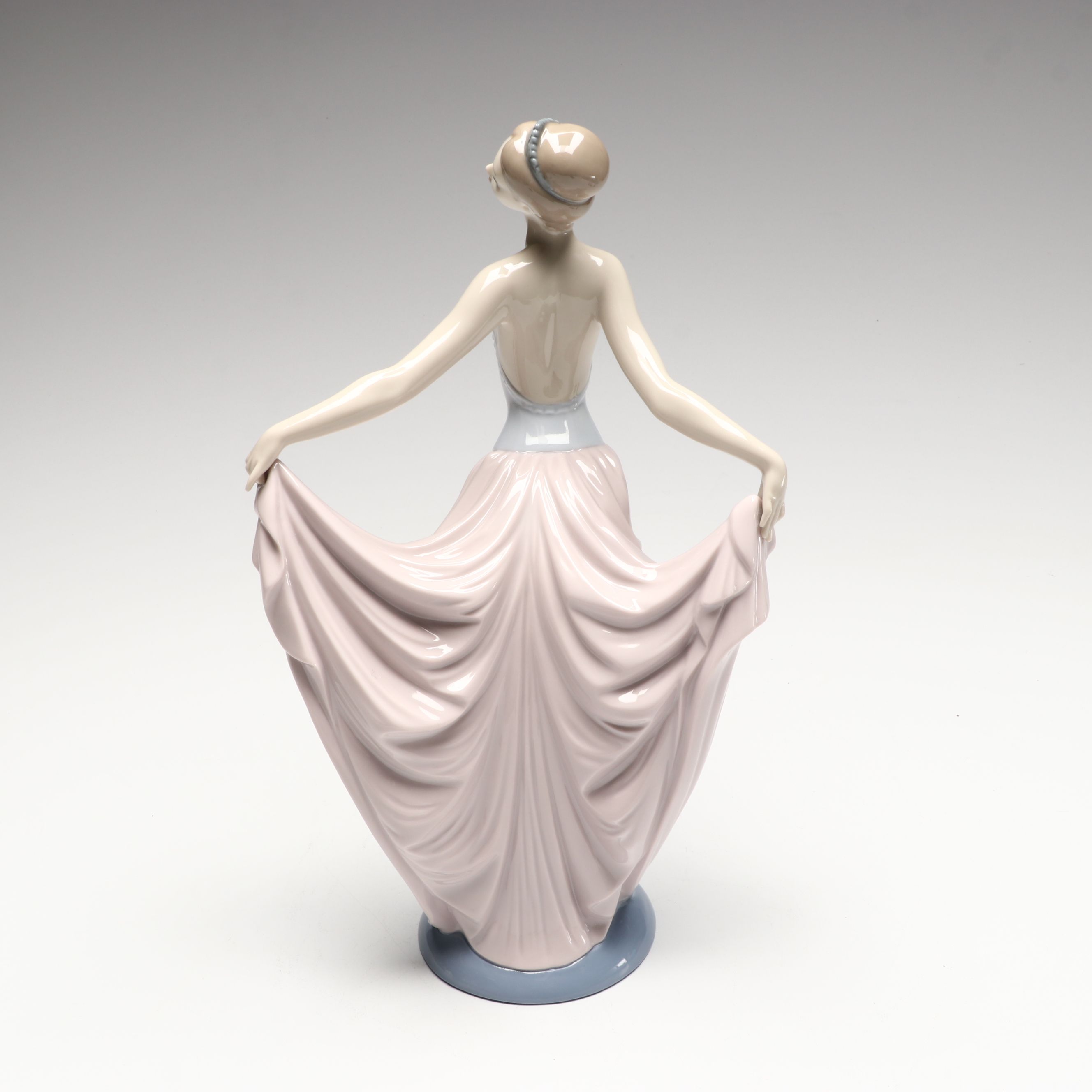 Lladró Porcelain "Dancer," "Little Duck" Porcelain Figures and Bell