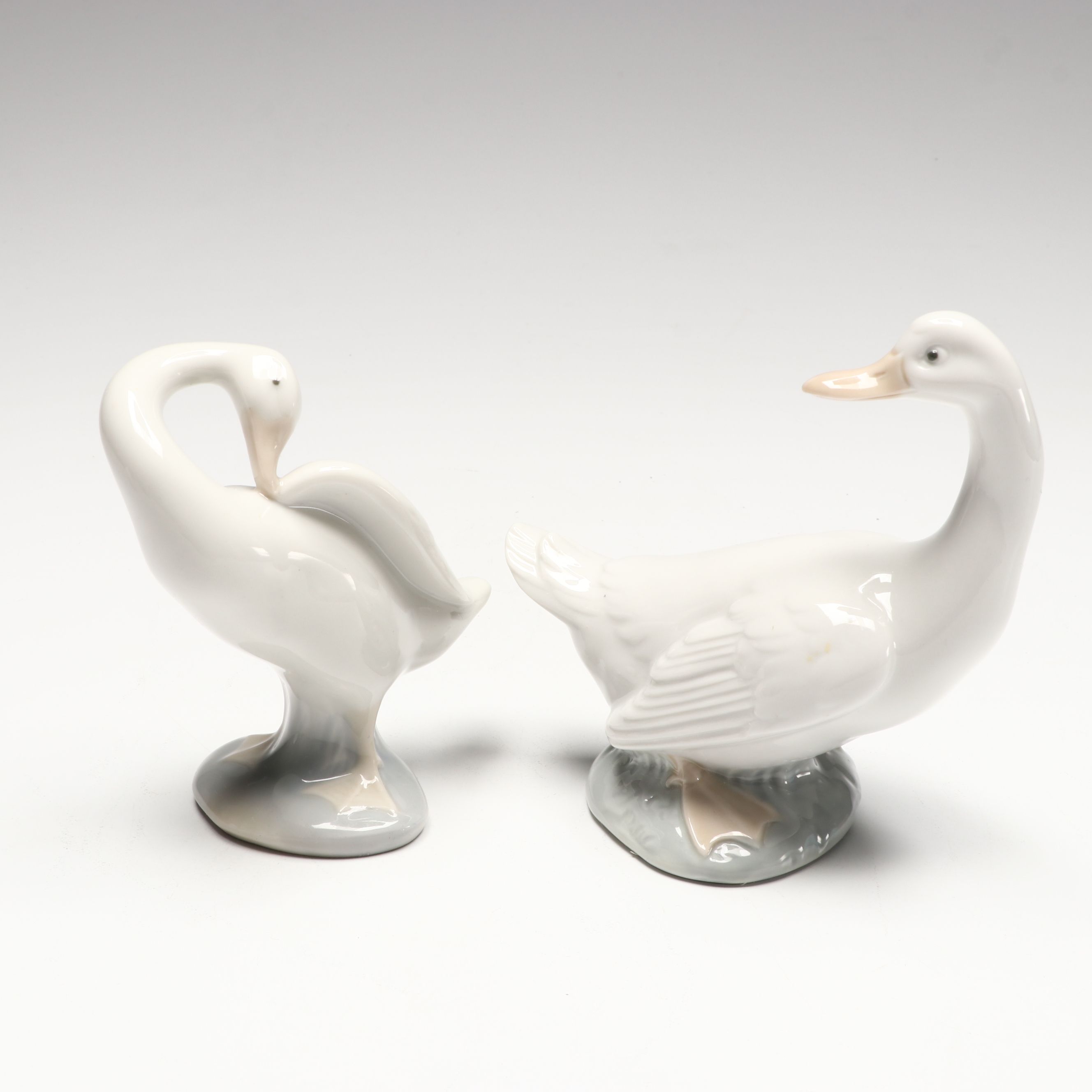 Lladró Porcelain "Dancer," "Little Duck" Porcelain Figures and Bell