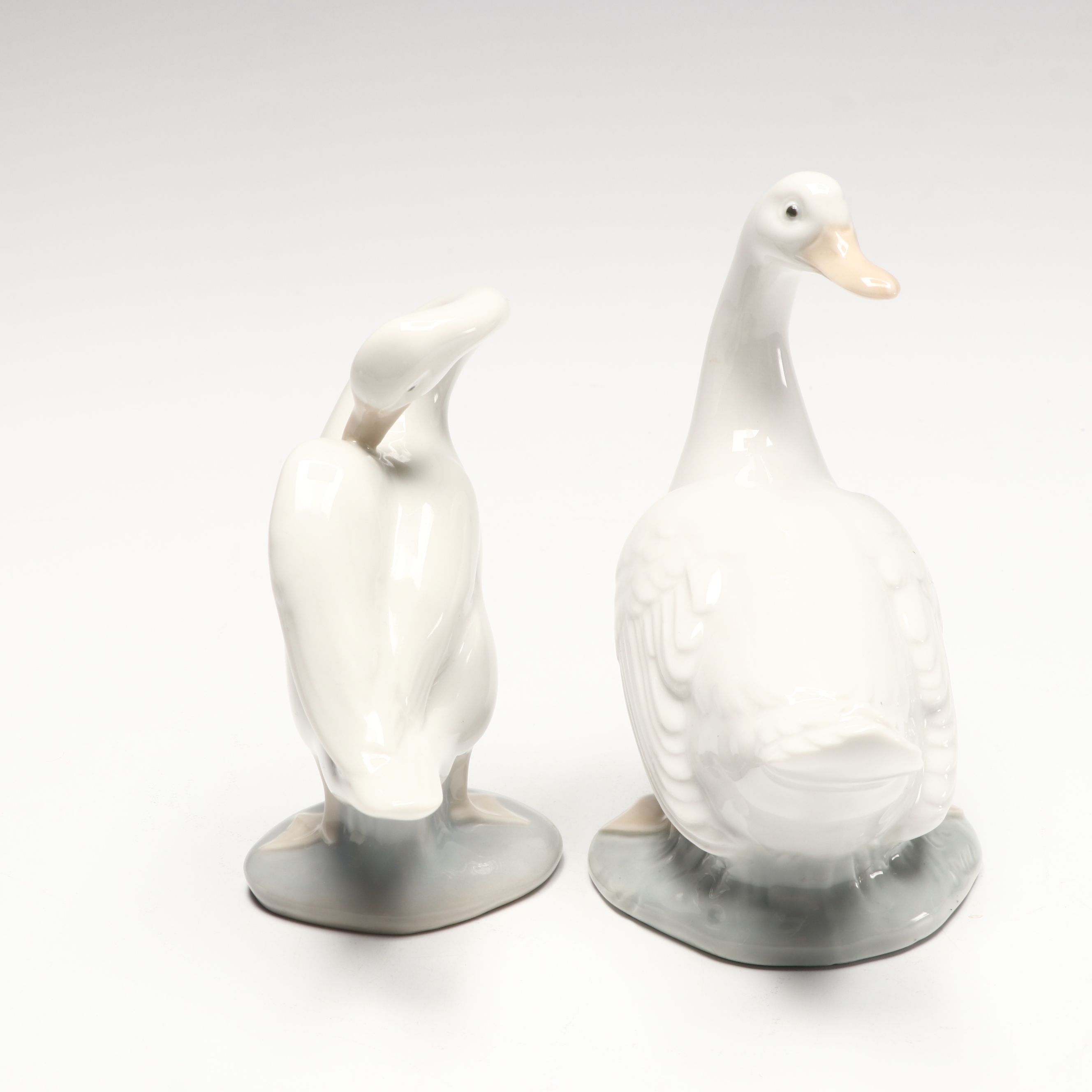 Lladró Porcelain "Dancer," "Little Duck" Porcelain Figures and Bell