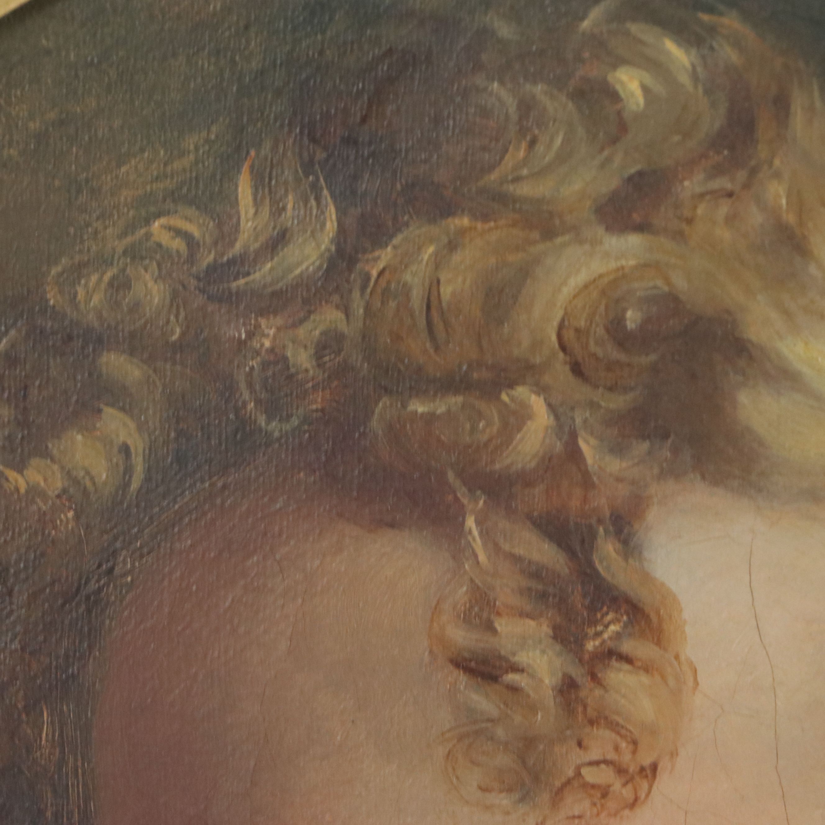 Child Portrait Oil Painting, 19th Century