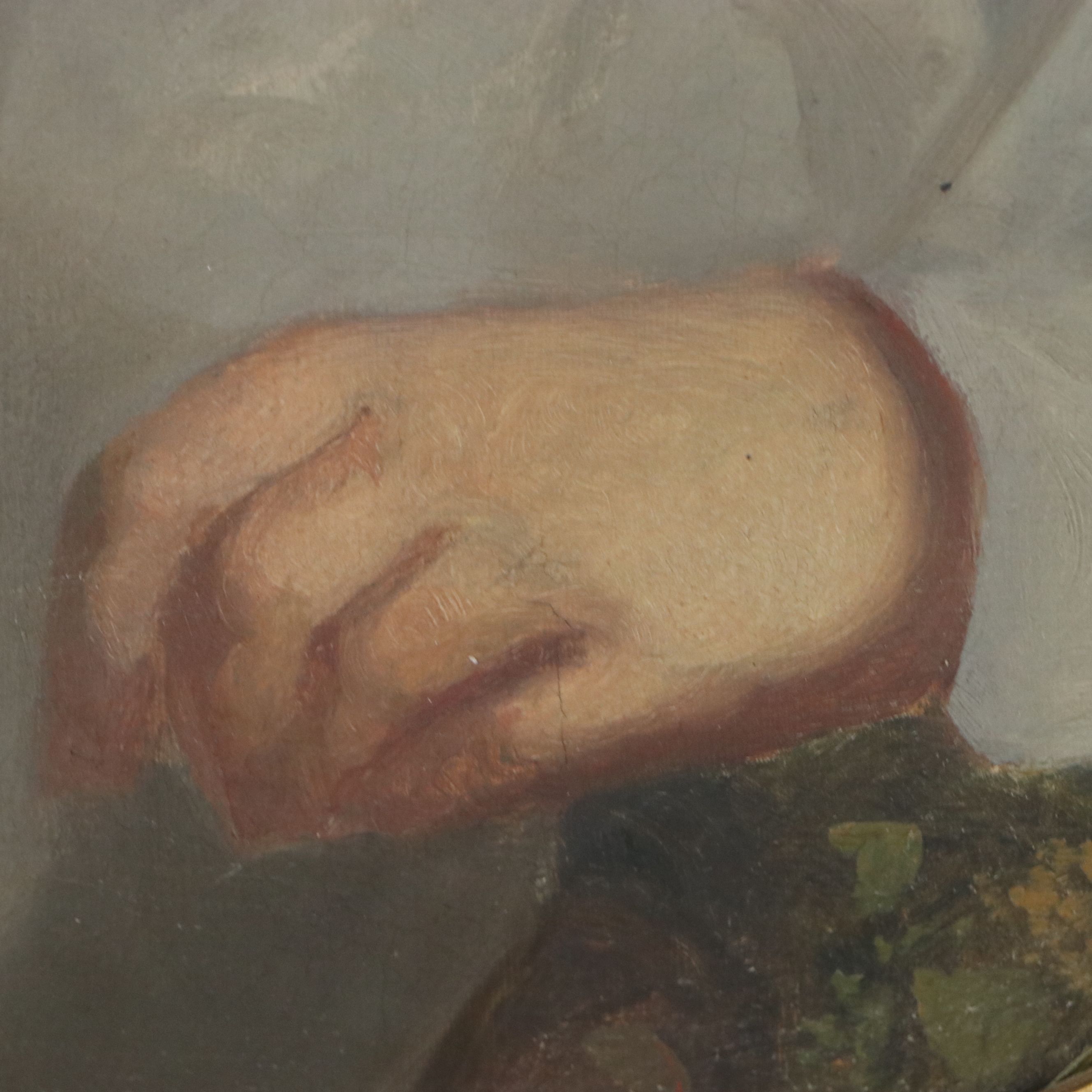 Child Portrait Oil Painting, 19th Century