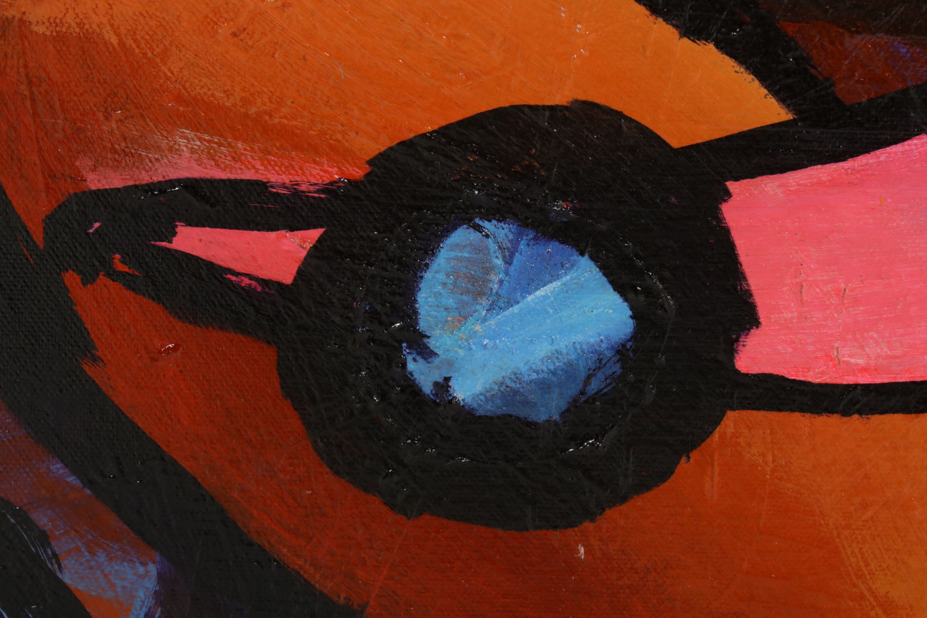 Joe Dixon Abstract Expressionist Cool-Toned Acrylic Painting, Circa 2020