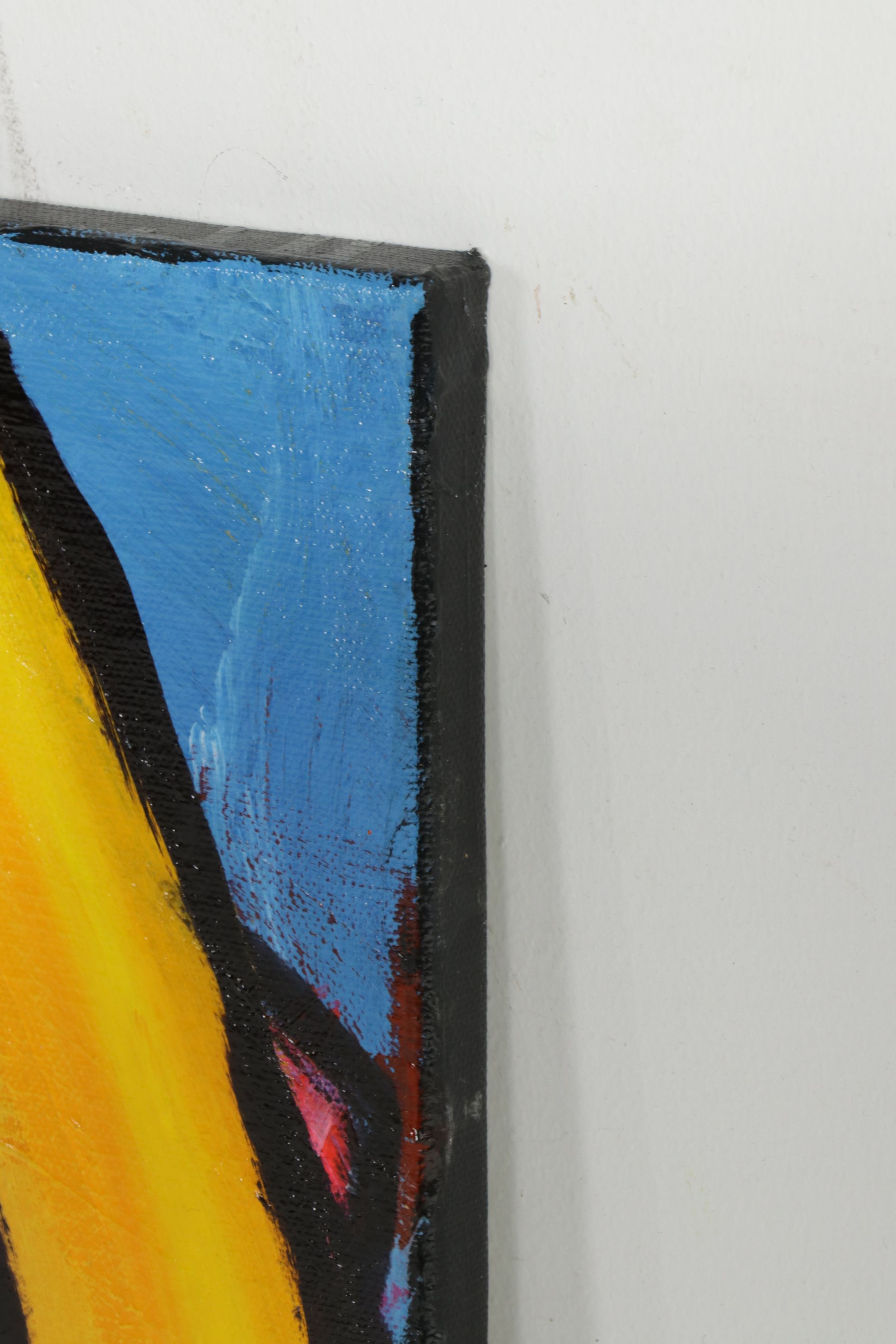 Joe Dixon Abstract Expressionist Cool-Toned Acrylic Painting, Circa 2020