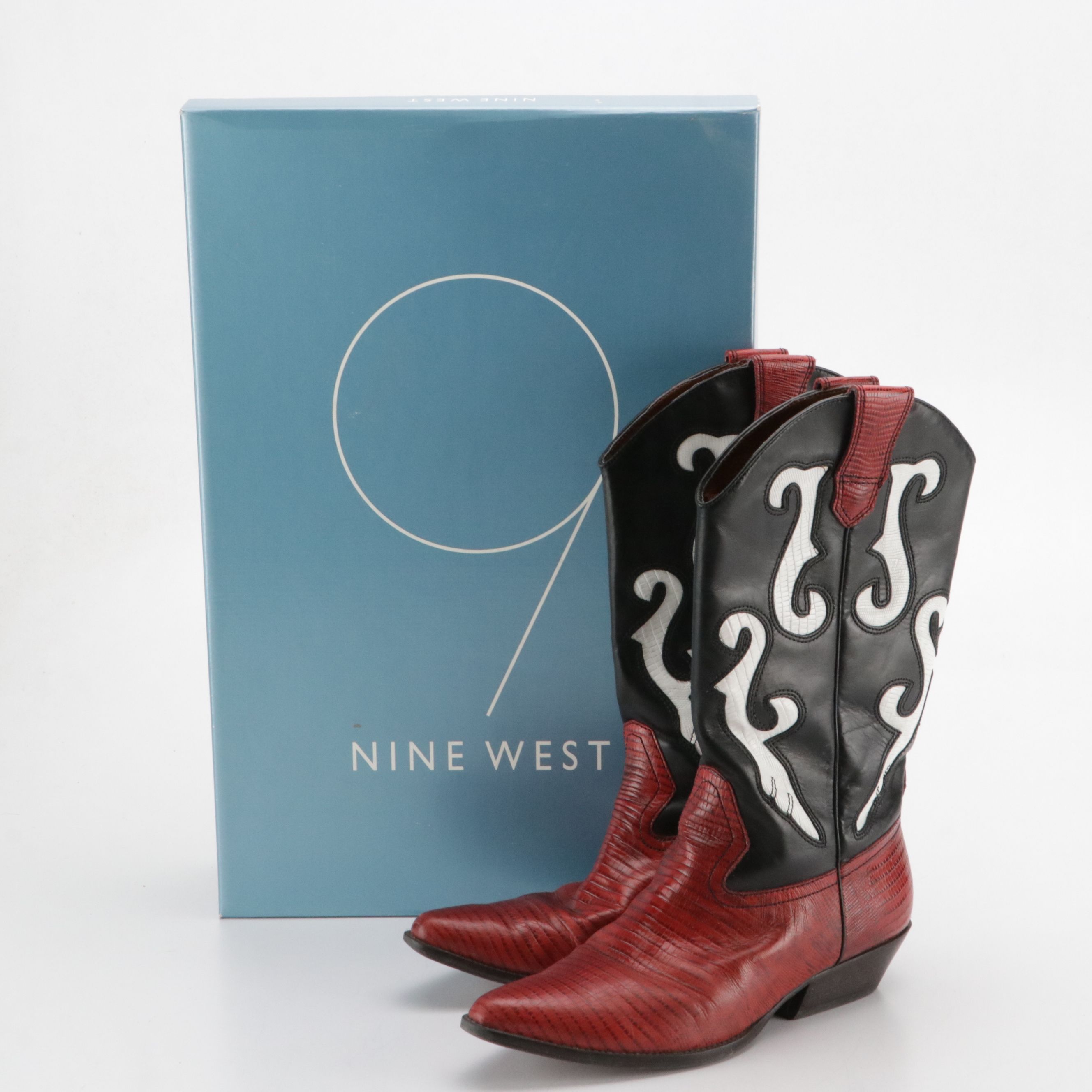 Nine West Romnee Western Boots with Box