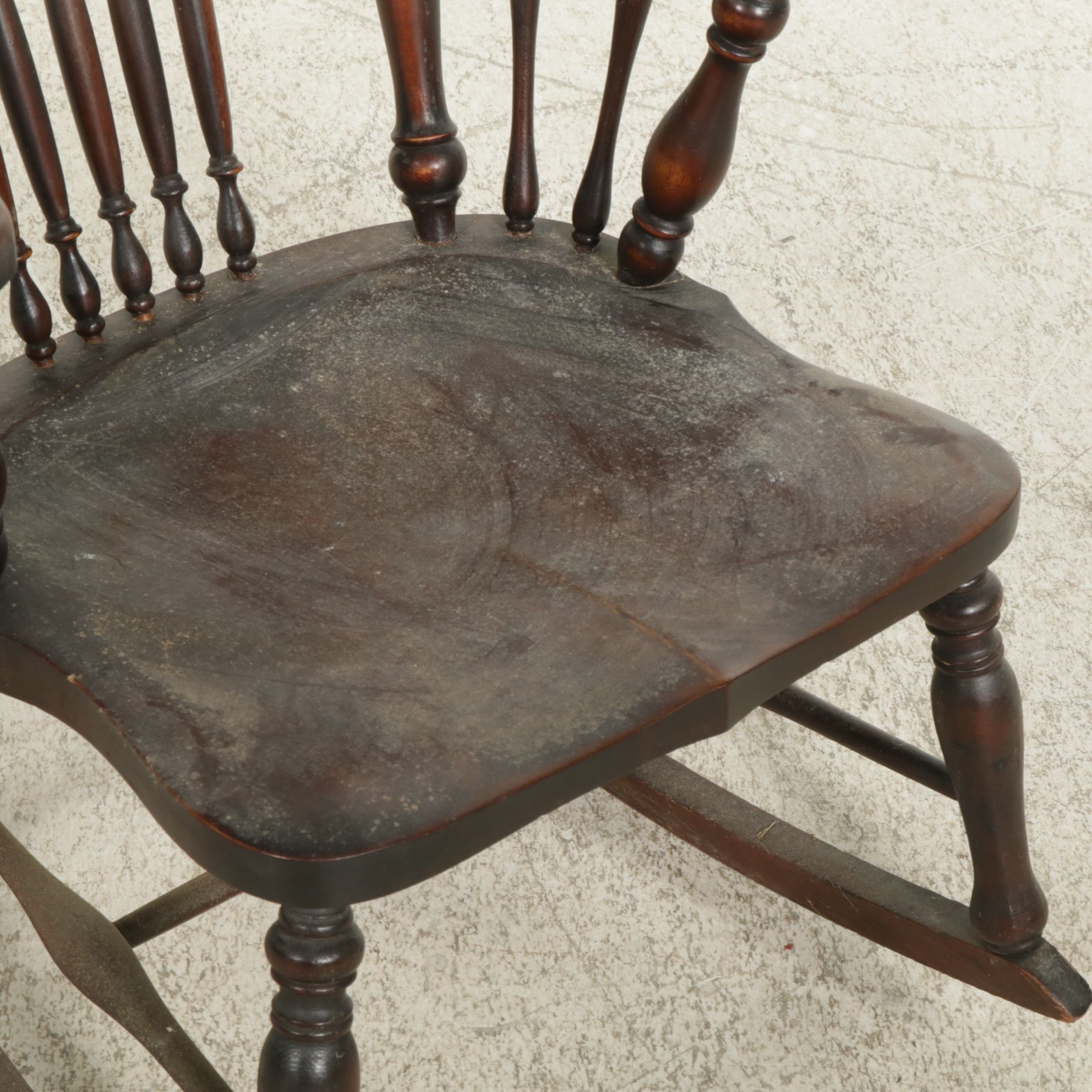 Carved Walnut Rocking Chair, Early to Mid-20th Century