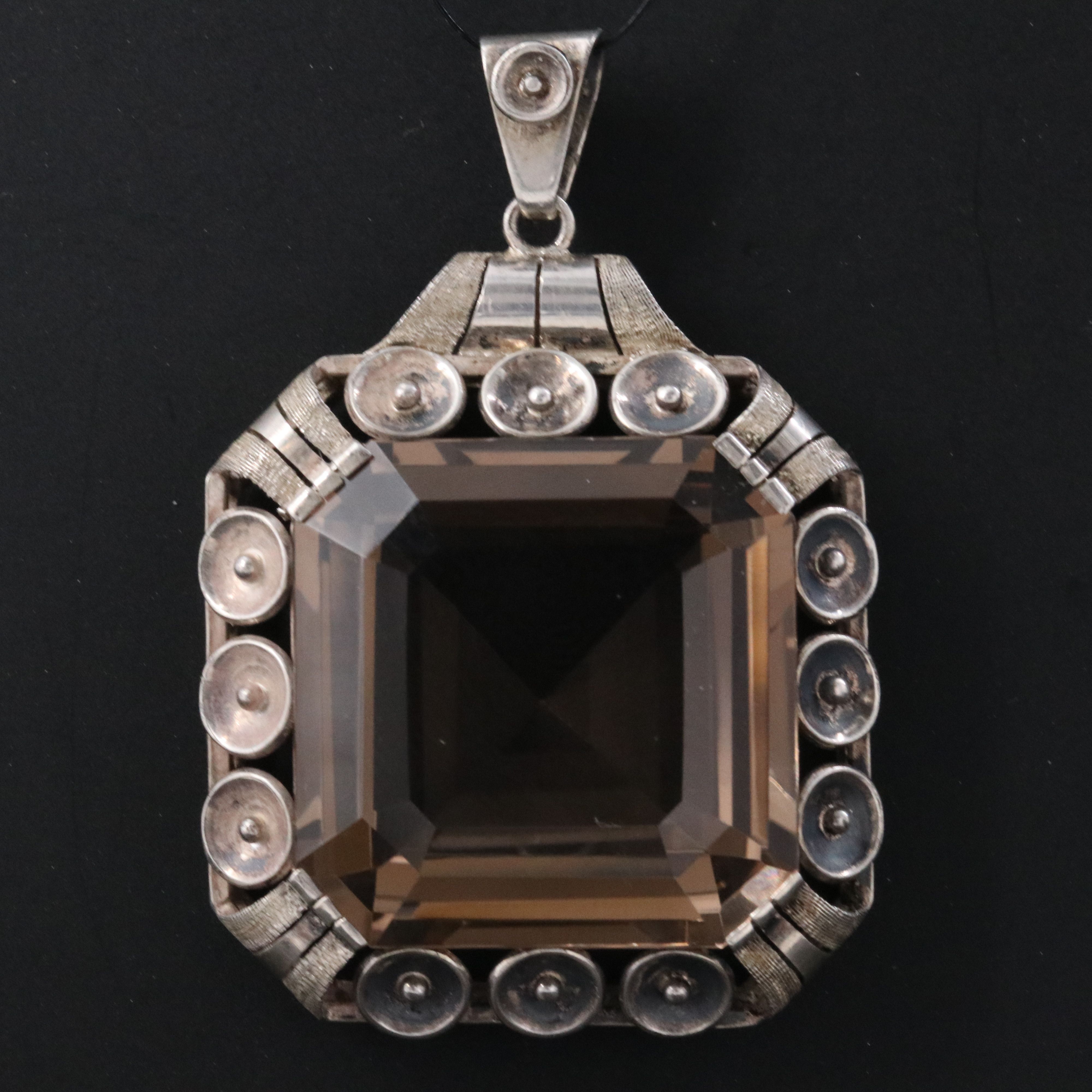 875 Silver Smoky Quartz Pendant