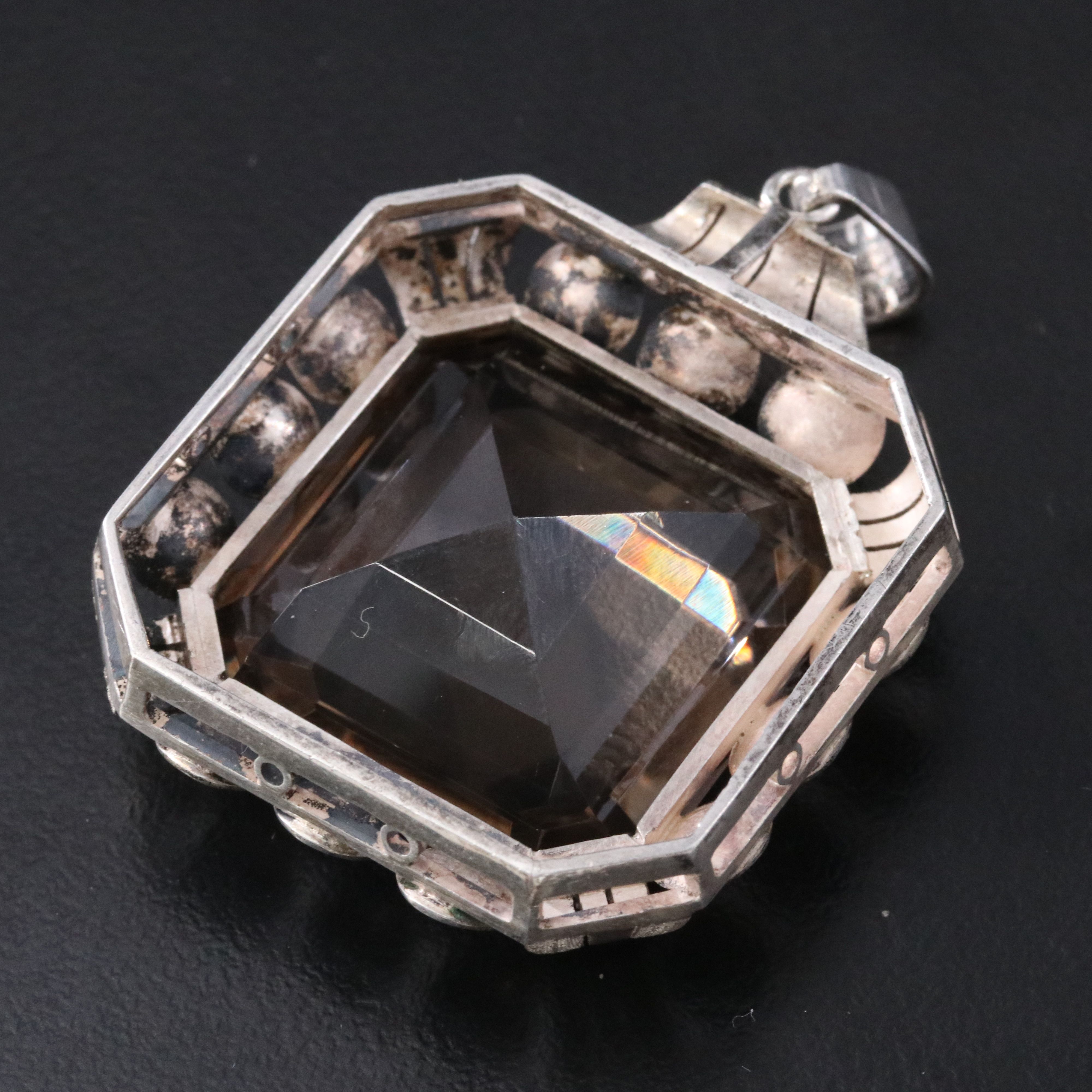 875 Silver Smoky Quartz Pendant