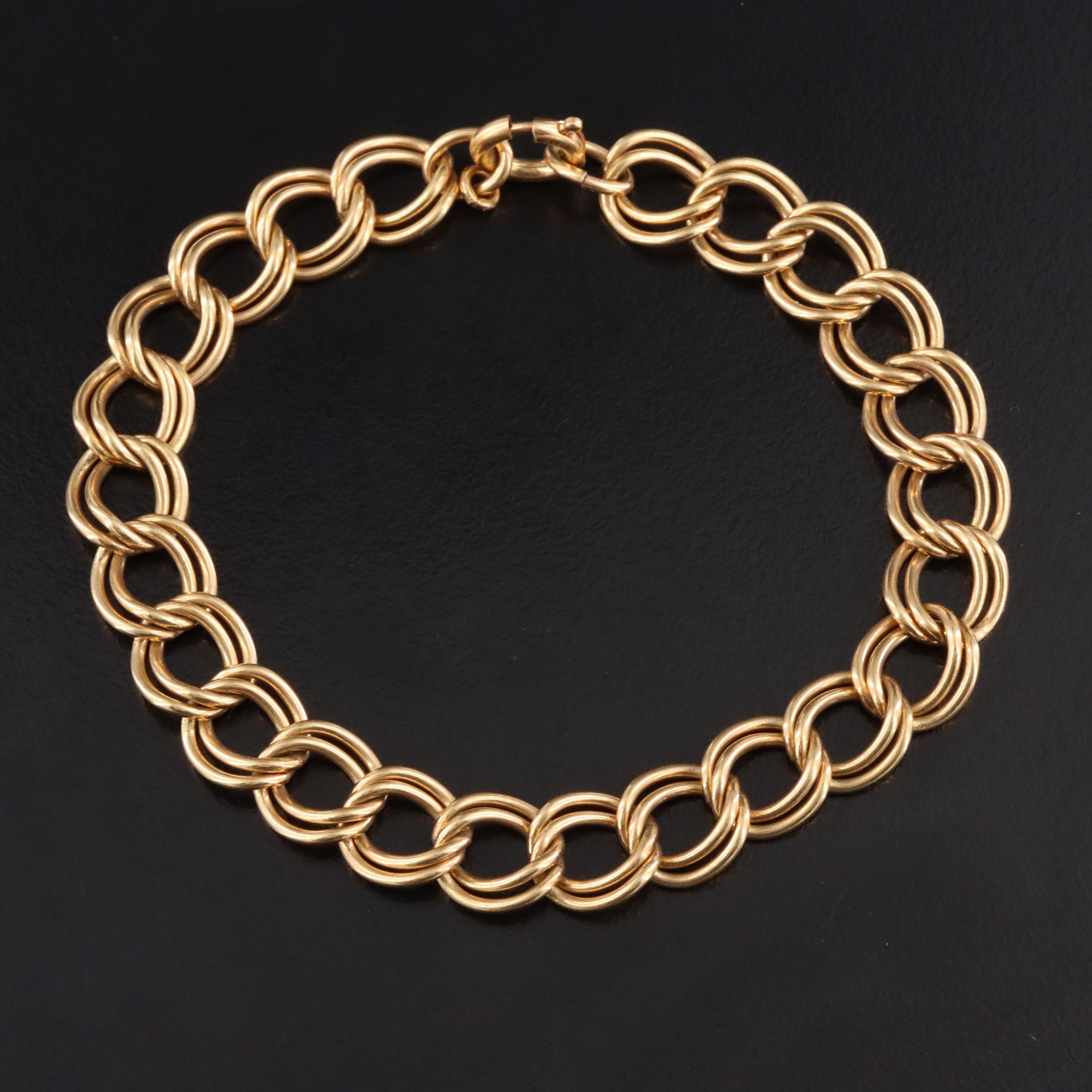 Vintage Gold-Filled Double Curb Chain Bracelet