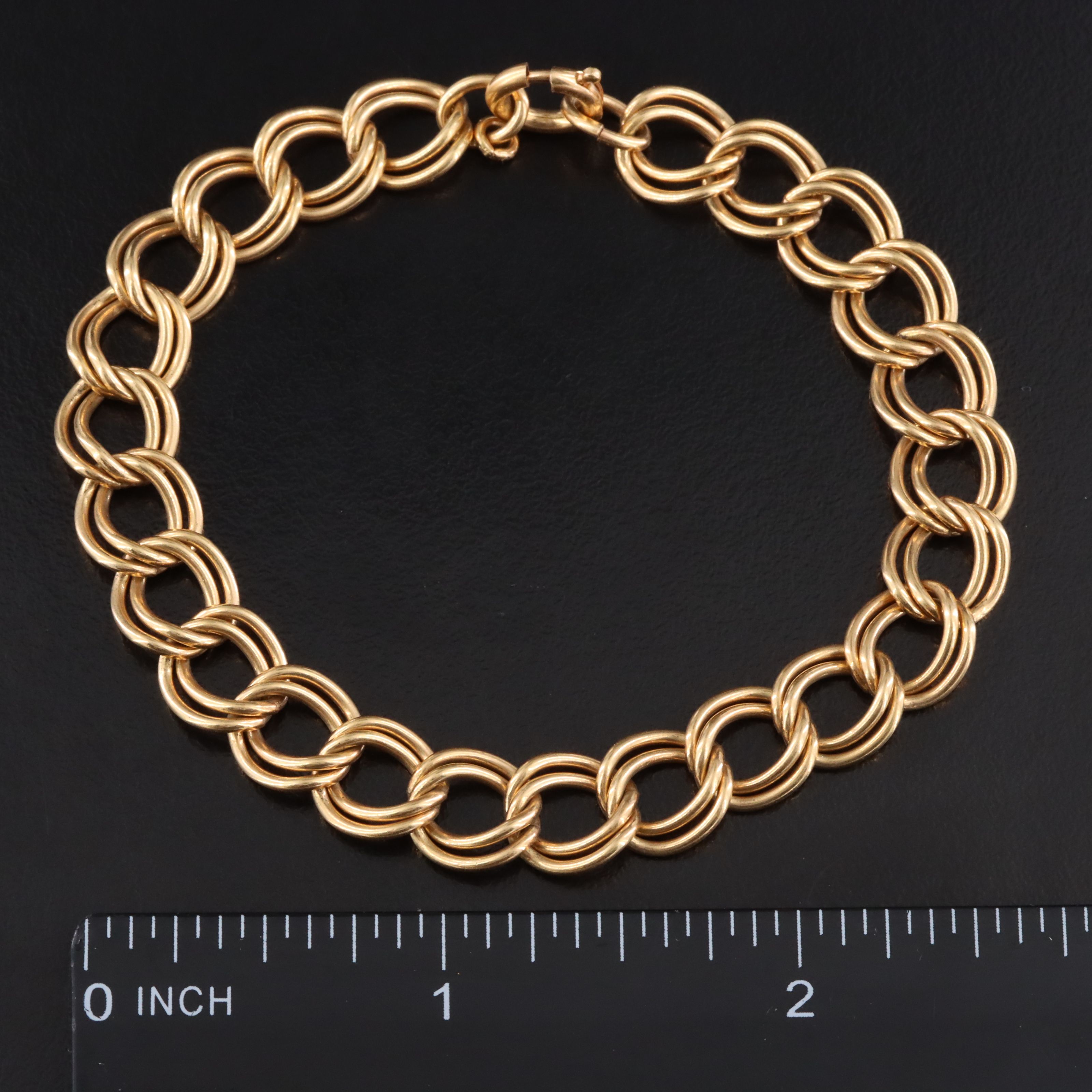 Vintage Gold-Filled Double Curb Chain Bracelet
