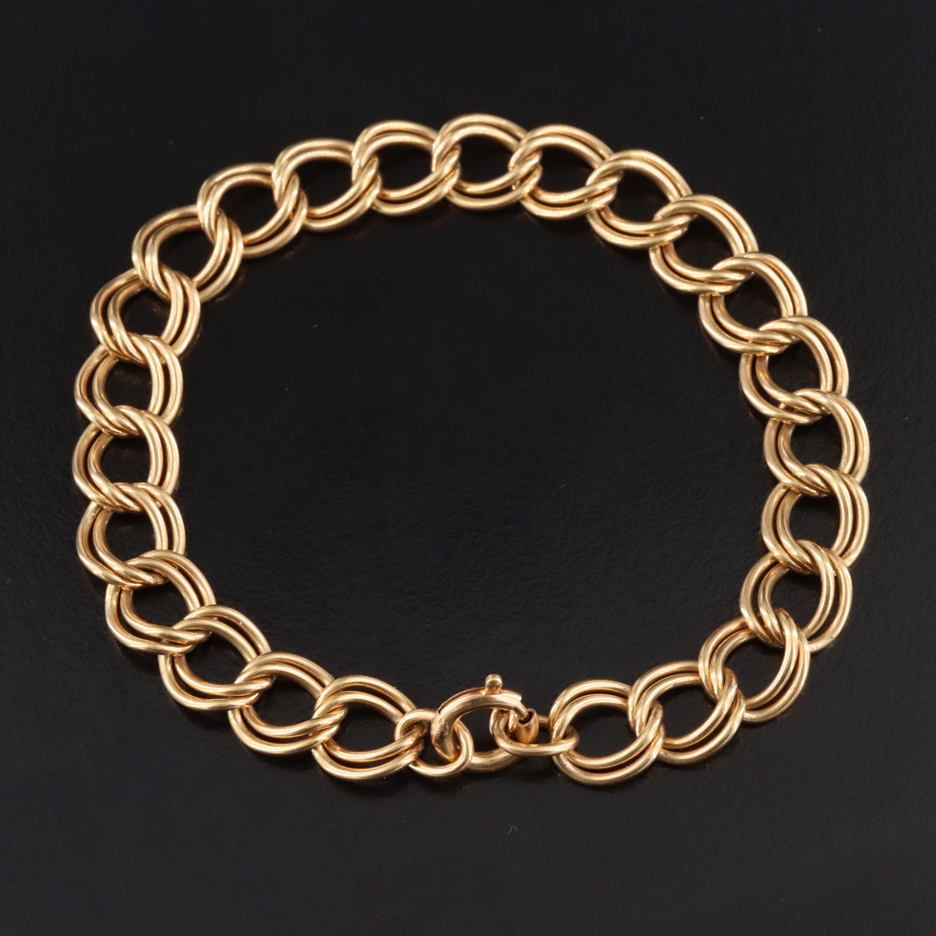 Vintage Gold-Filled Double Curb Chain Bracelet