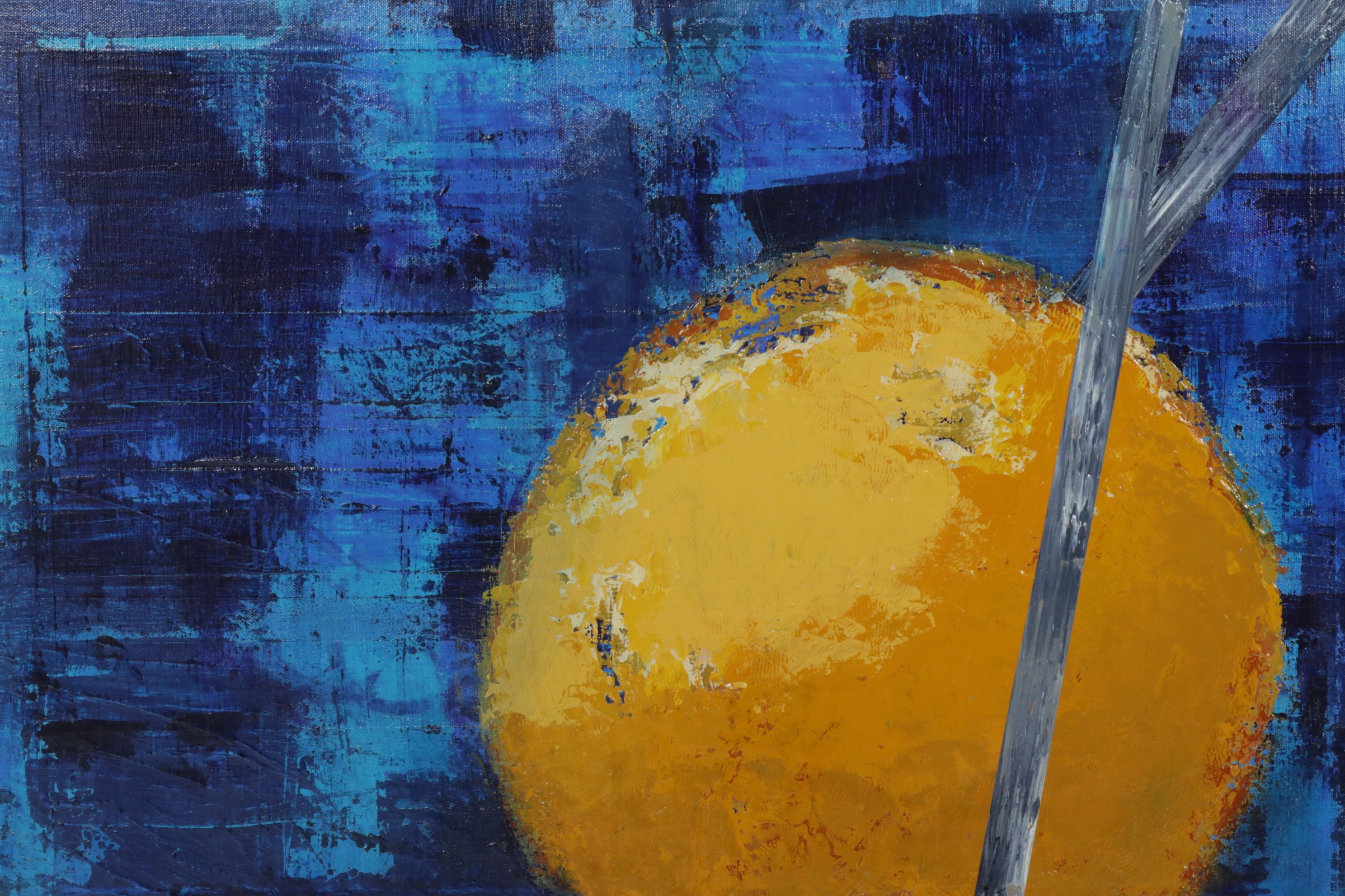 Joe Dixon Split-Complementary Abstract Expressionist Acrylic Painting, C. 2020