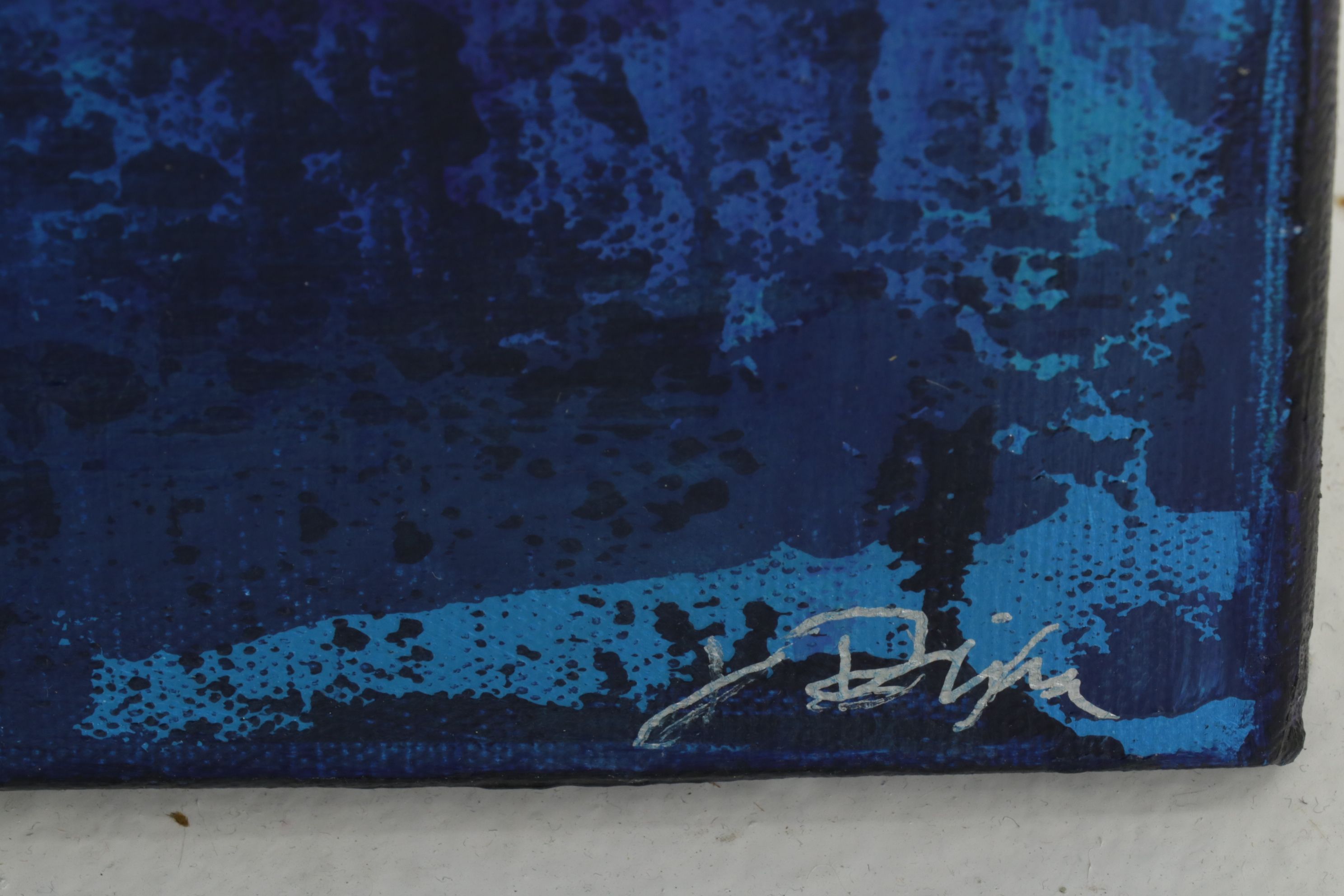 Joe Dixon Split-Complementary Abstract Expressionist Acrylic Painting, C. 2020