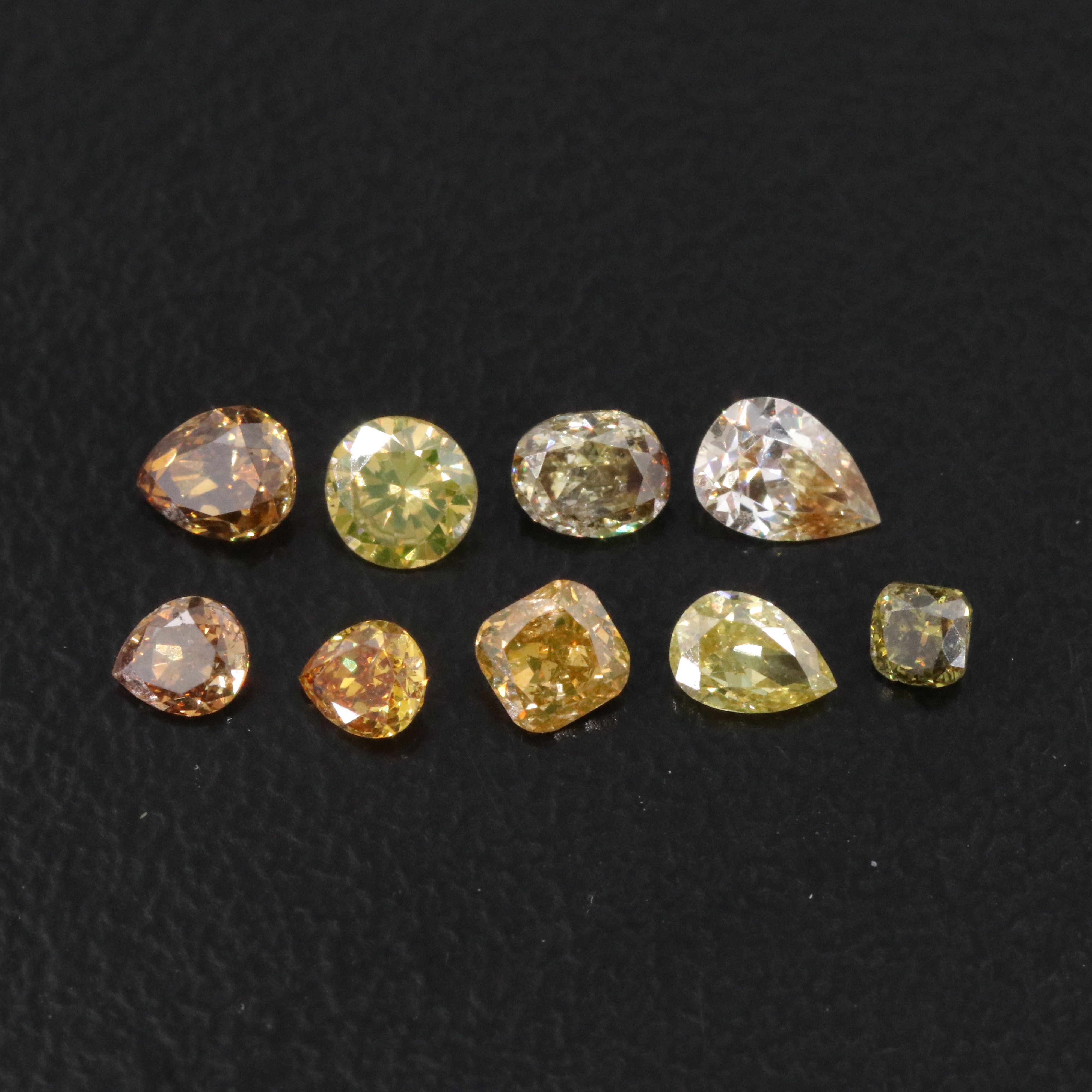 Loose 1.07 CTW Diamond Lot Including Fancy Color
