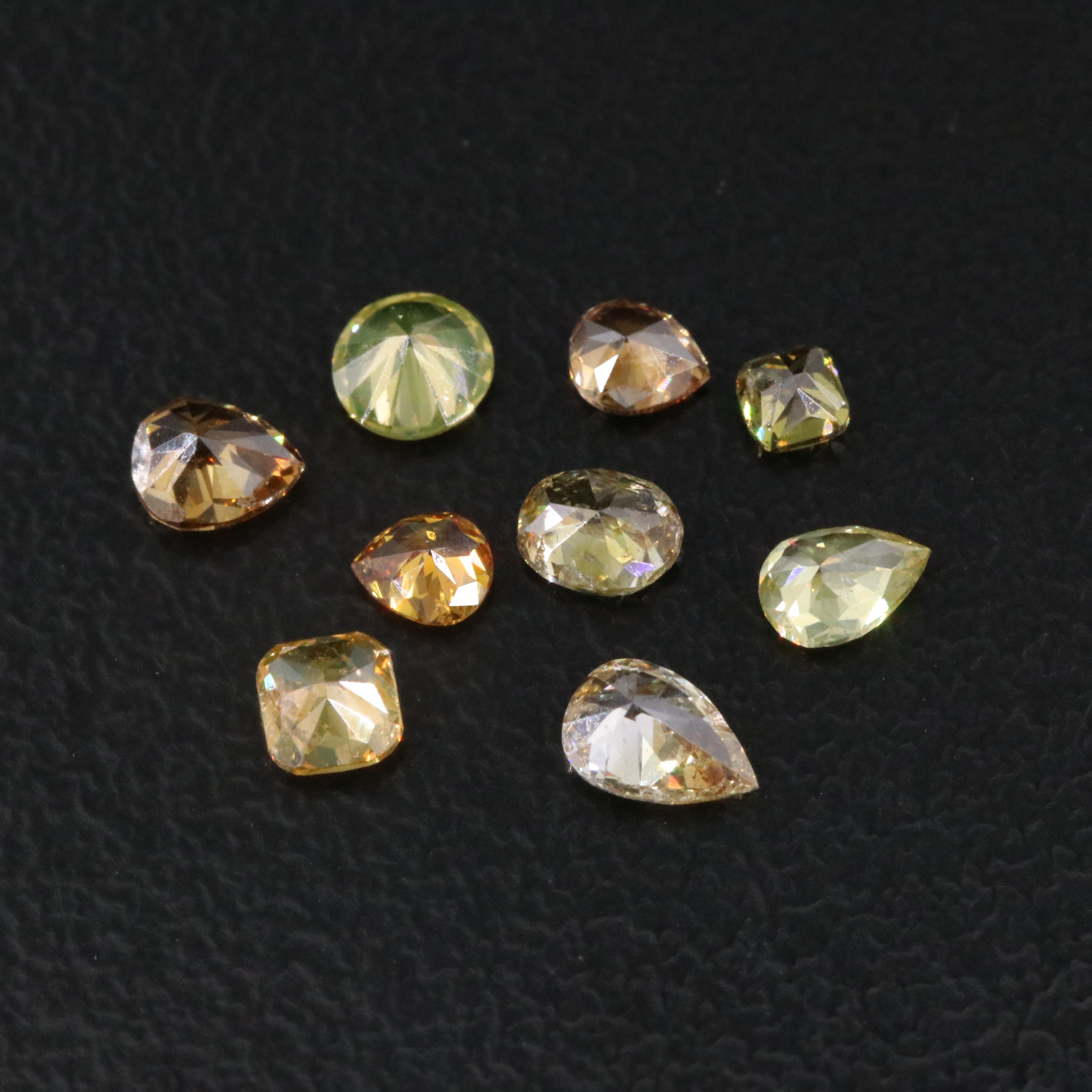 Loose 1.07 CTW Diamond Lot Including Fancy Color