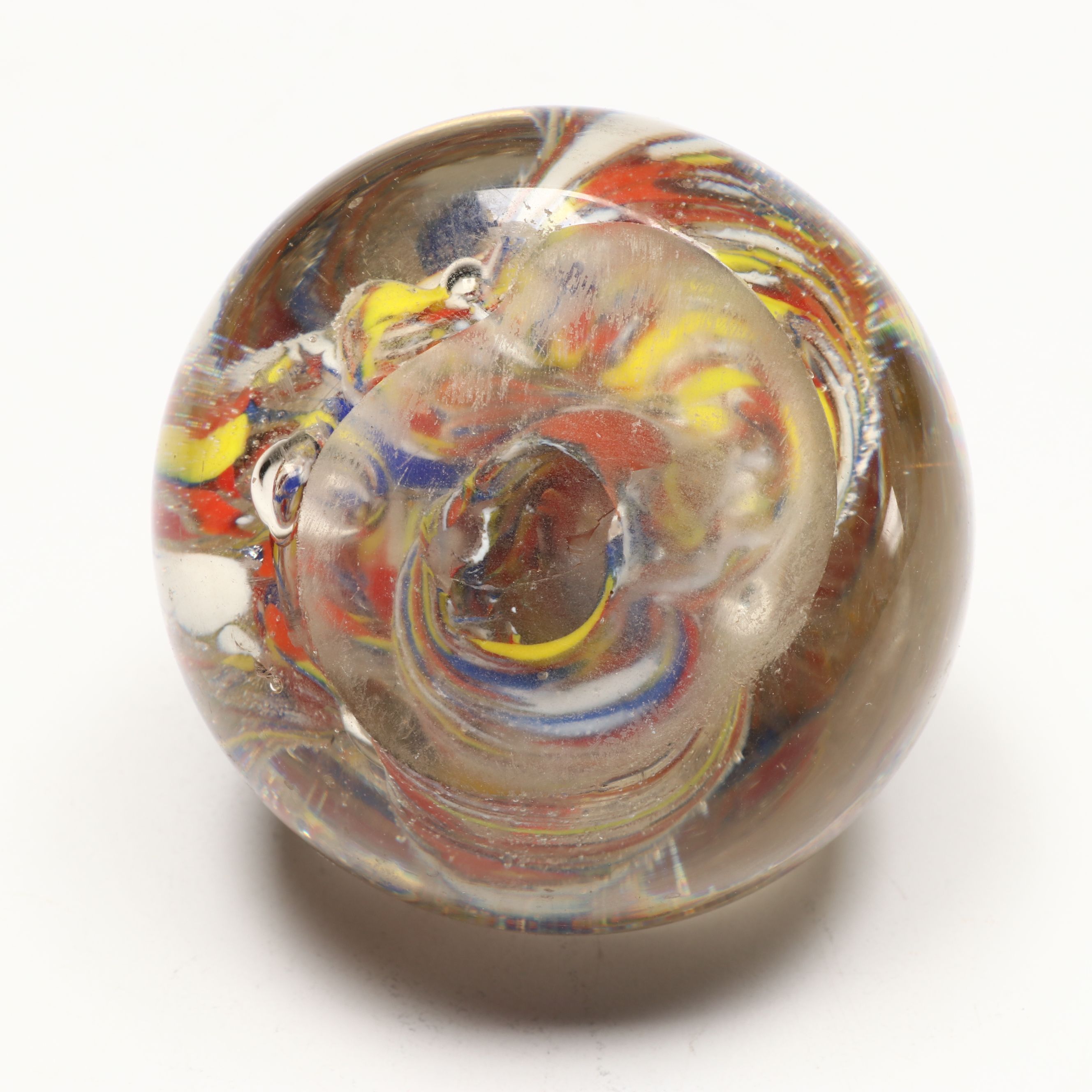 Murano Style Art Glass Clowns and Elephant with Paperweight