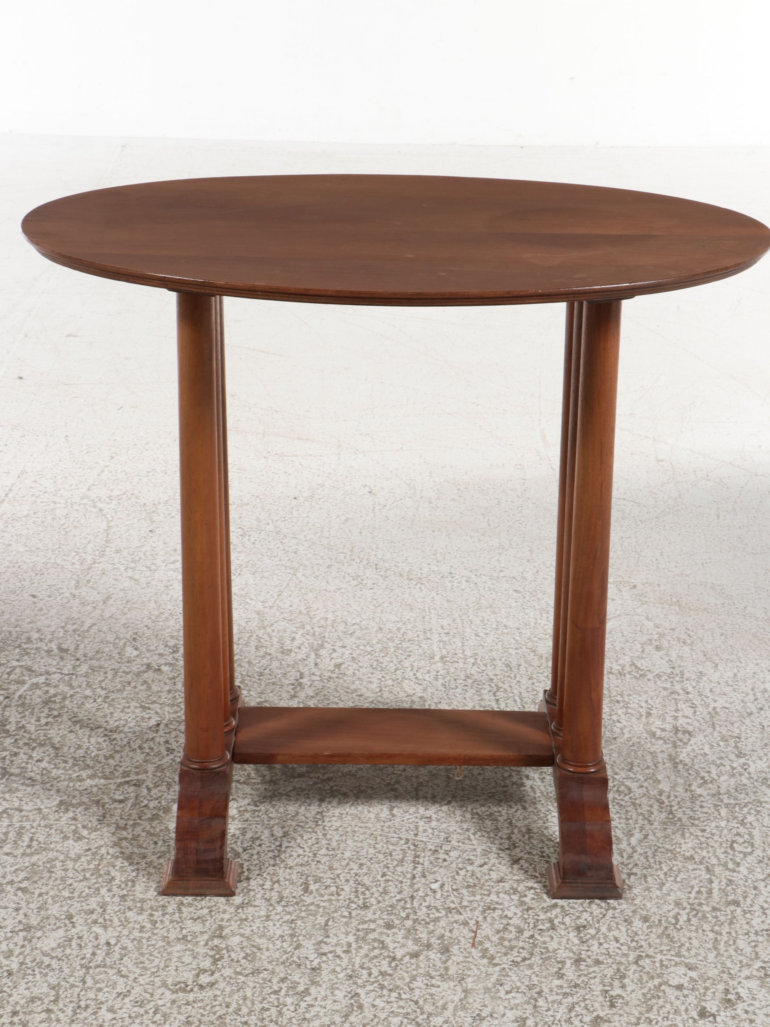 Late Biedermeier Style Mahogany Oval Occasional Table, 20th Century