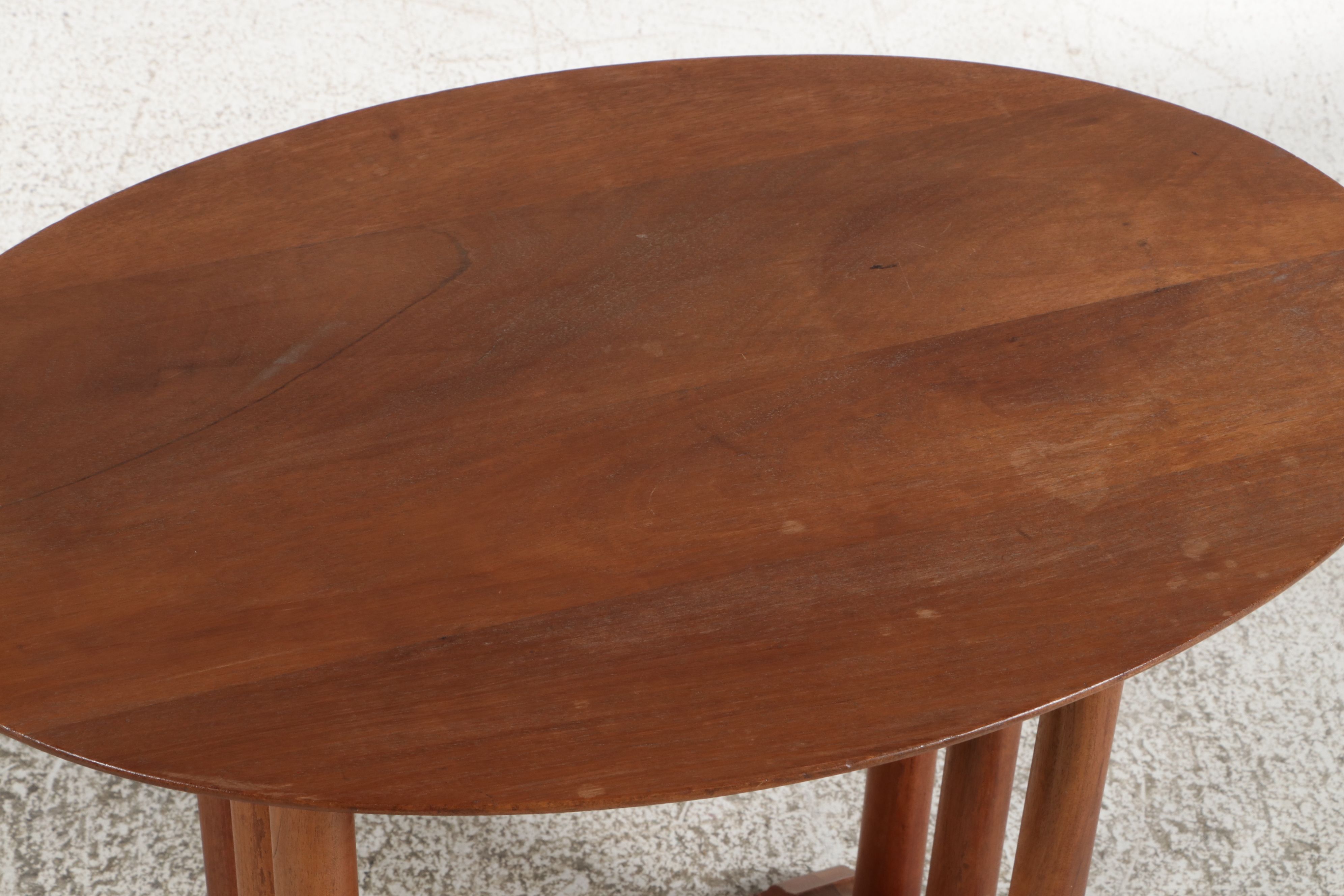 Late Biedermeier Style Mahogany Oval Occasional Table, 20th Century