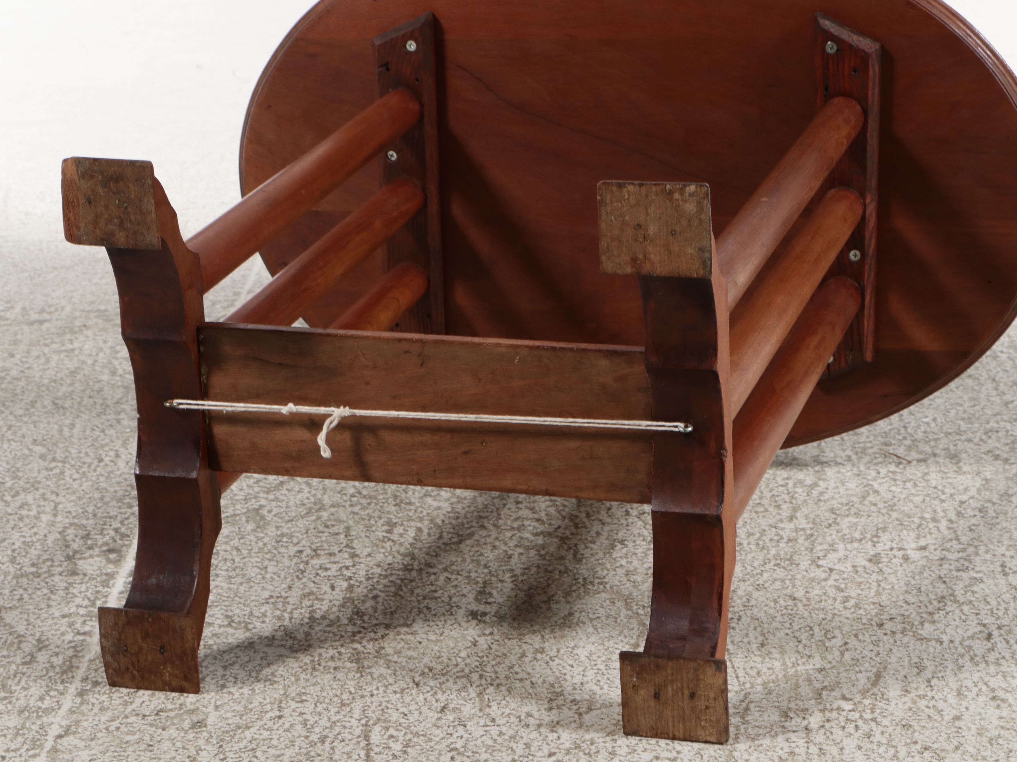 Late Biedermeier Style Mahogany Oval Occasional Table, 20th Century
