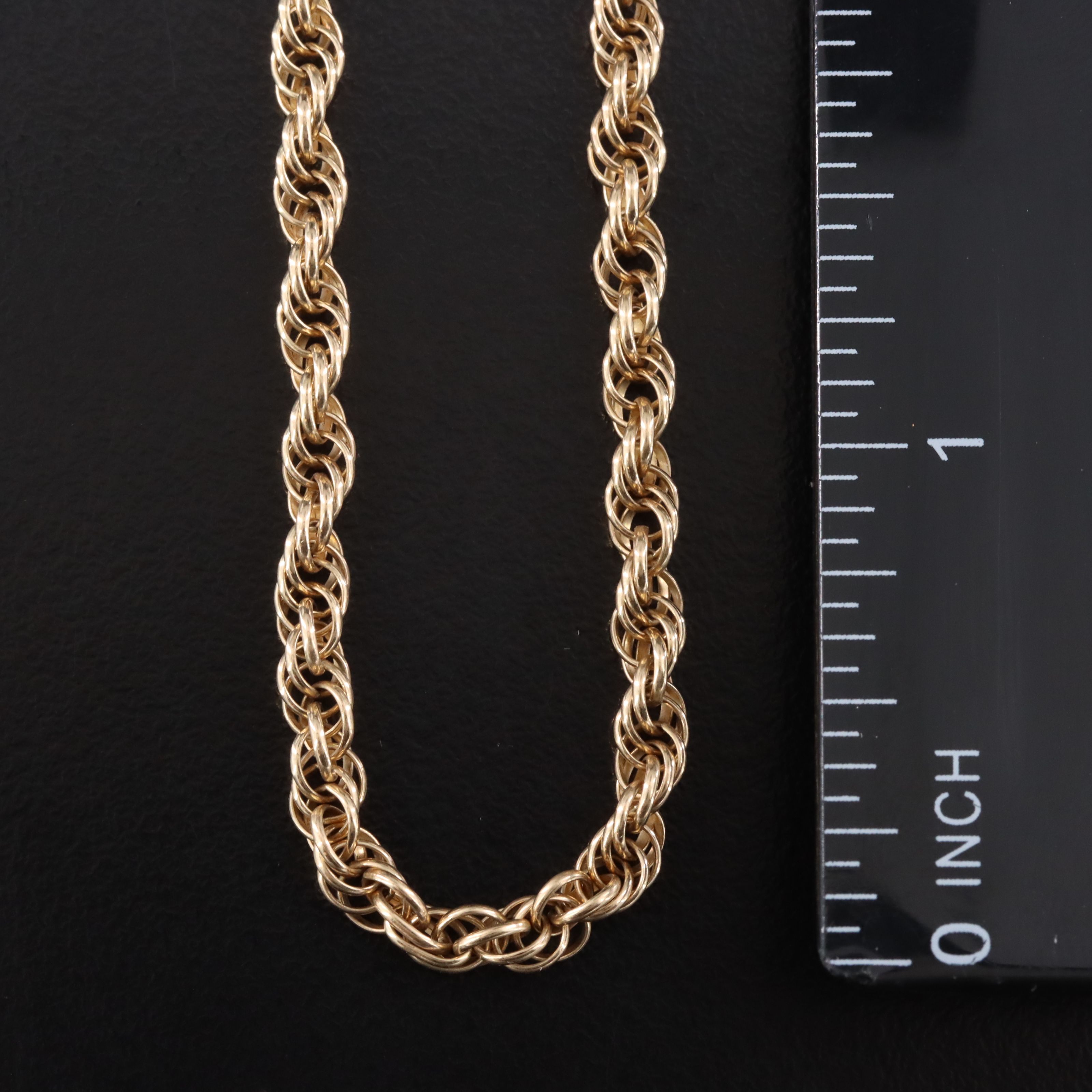 Vintage Gold-Filled Rope Chain Necklace