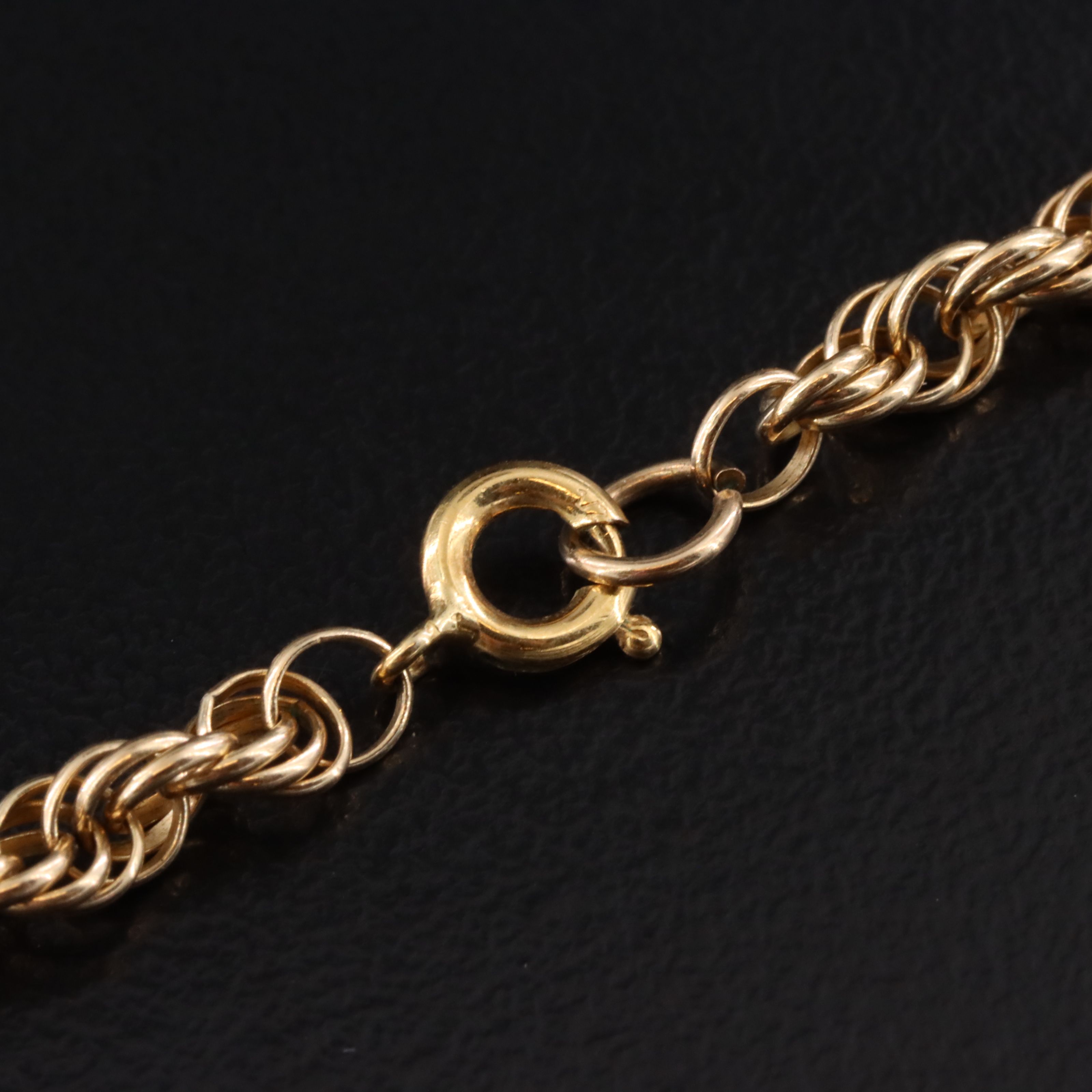 Vintage Gold-Filled Rope Chain Necklace