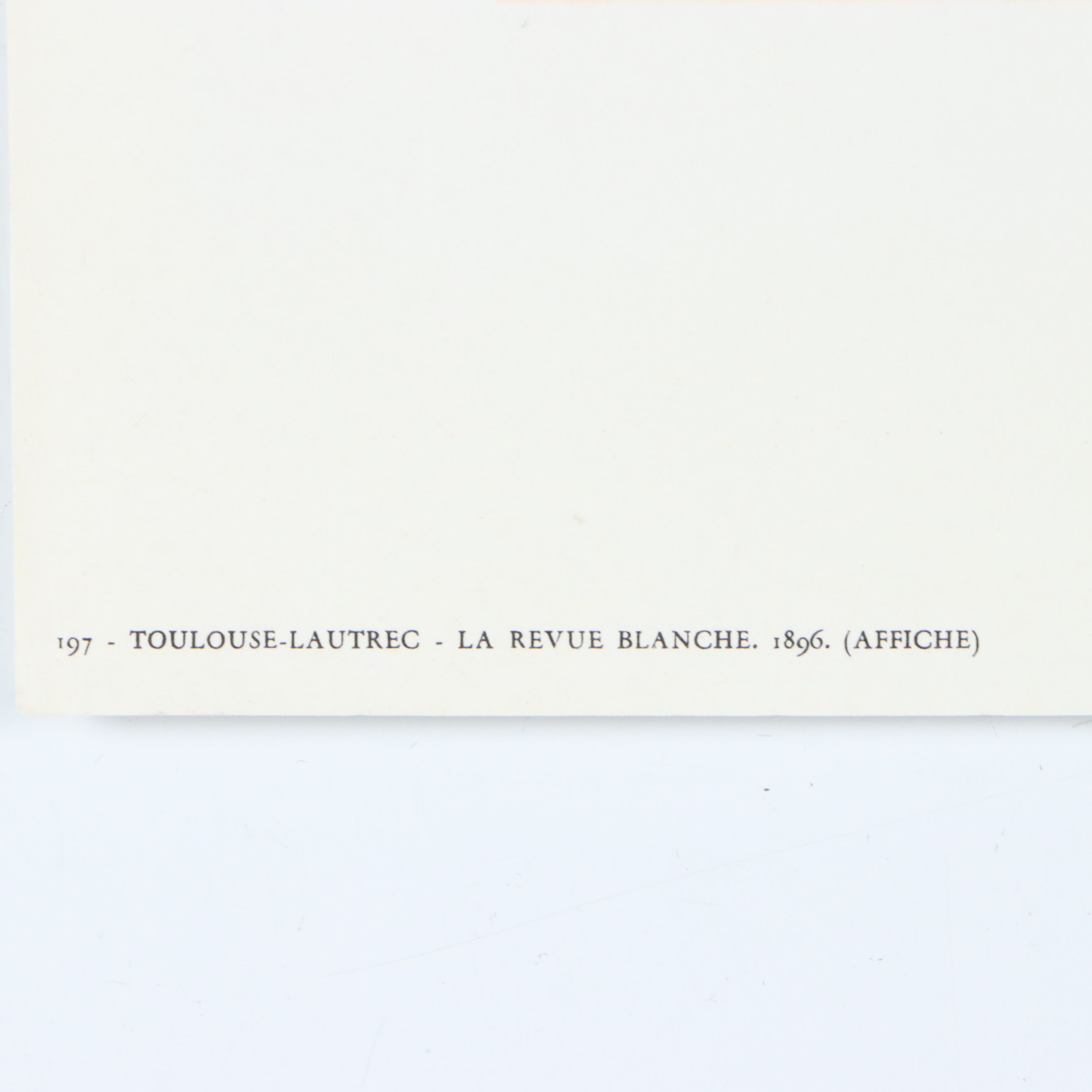 Offset Lithograph After Henri de Toulouse-Lautrec "La Revue Blanche"