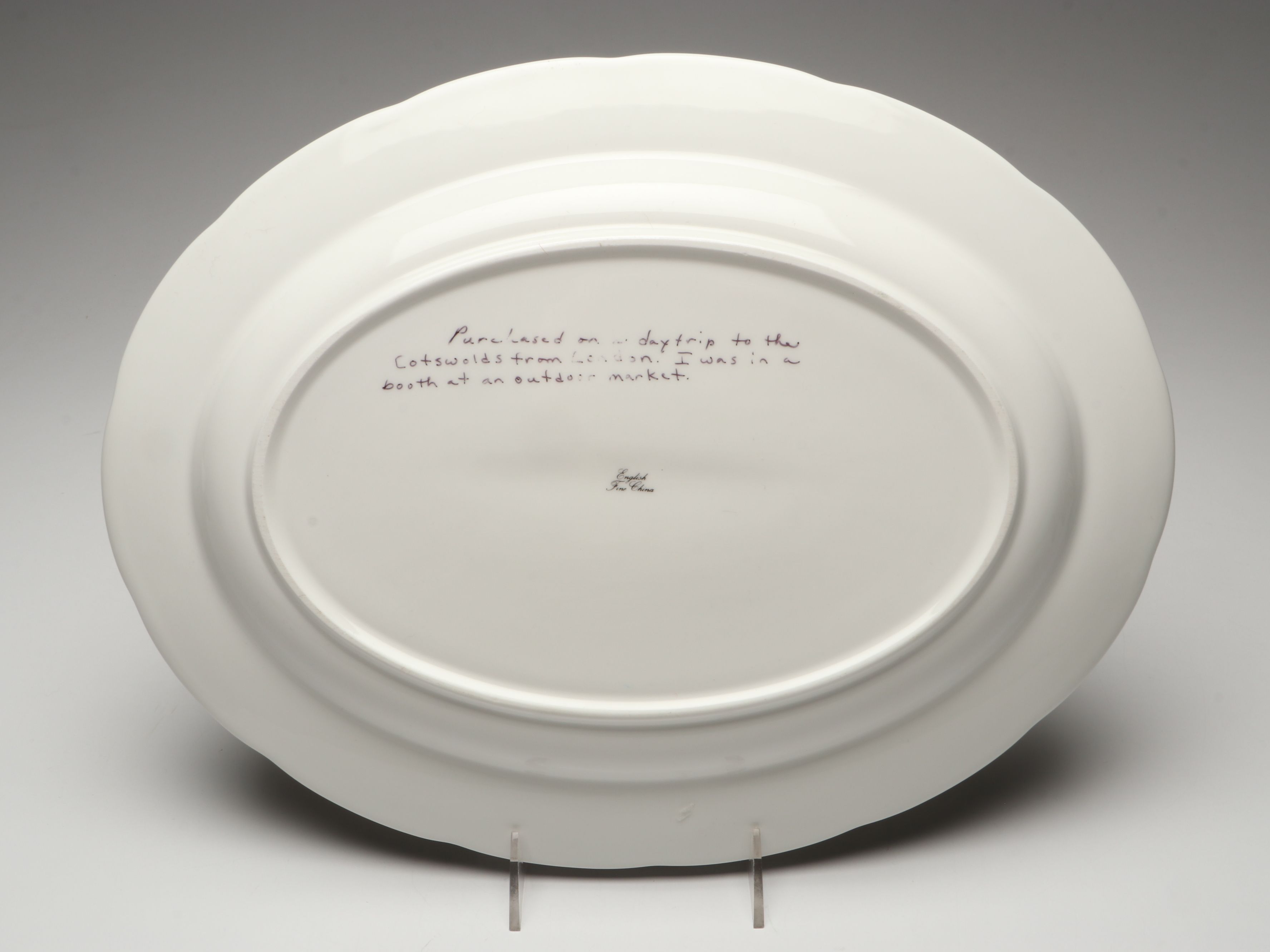 English Bone China Woodland Animal Platter, Late 20th Century