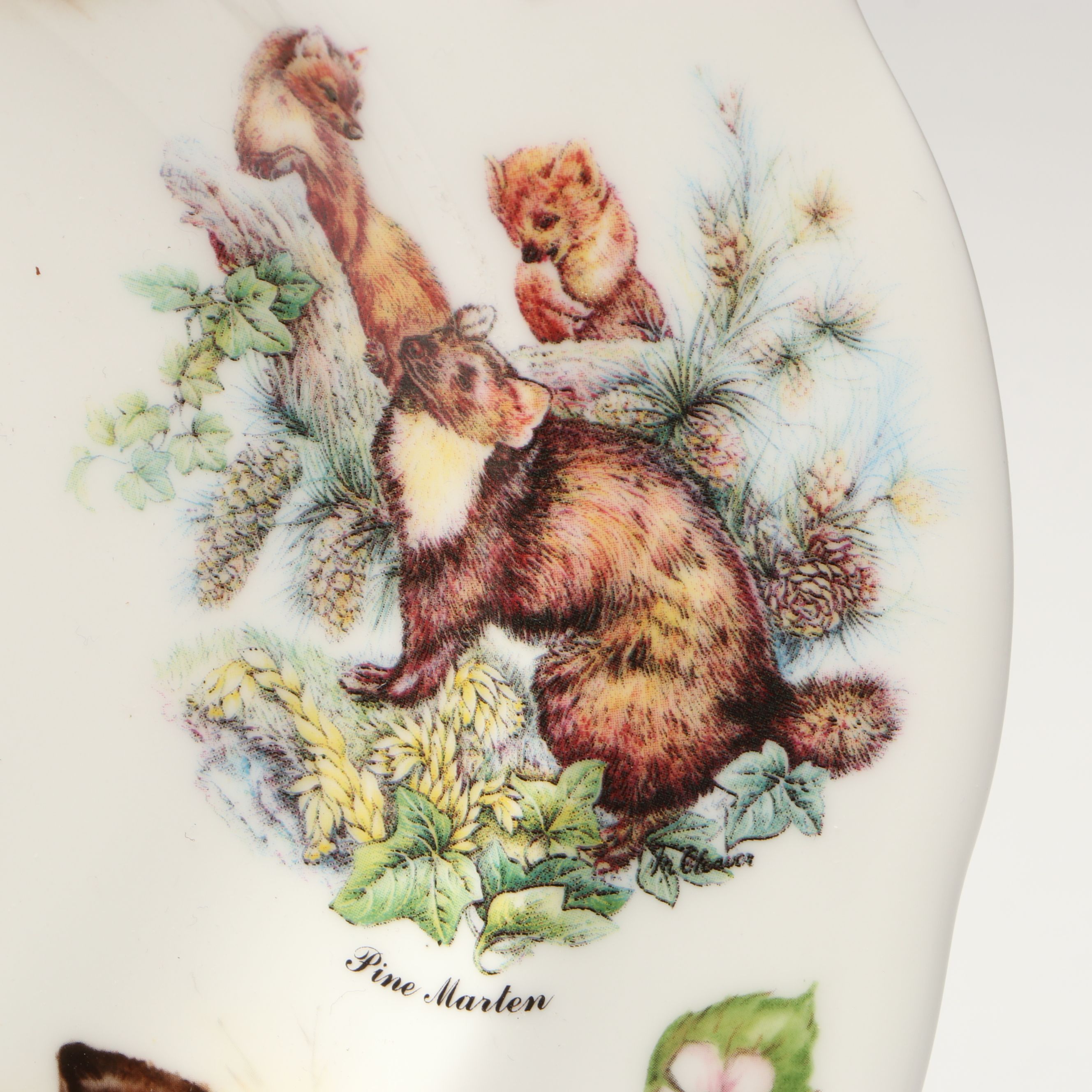 English Bone China Woodland Animal Platter, Late 20th Century