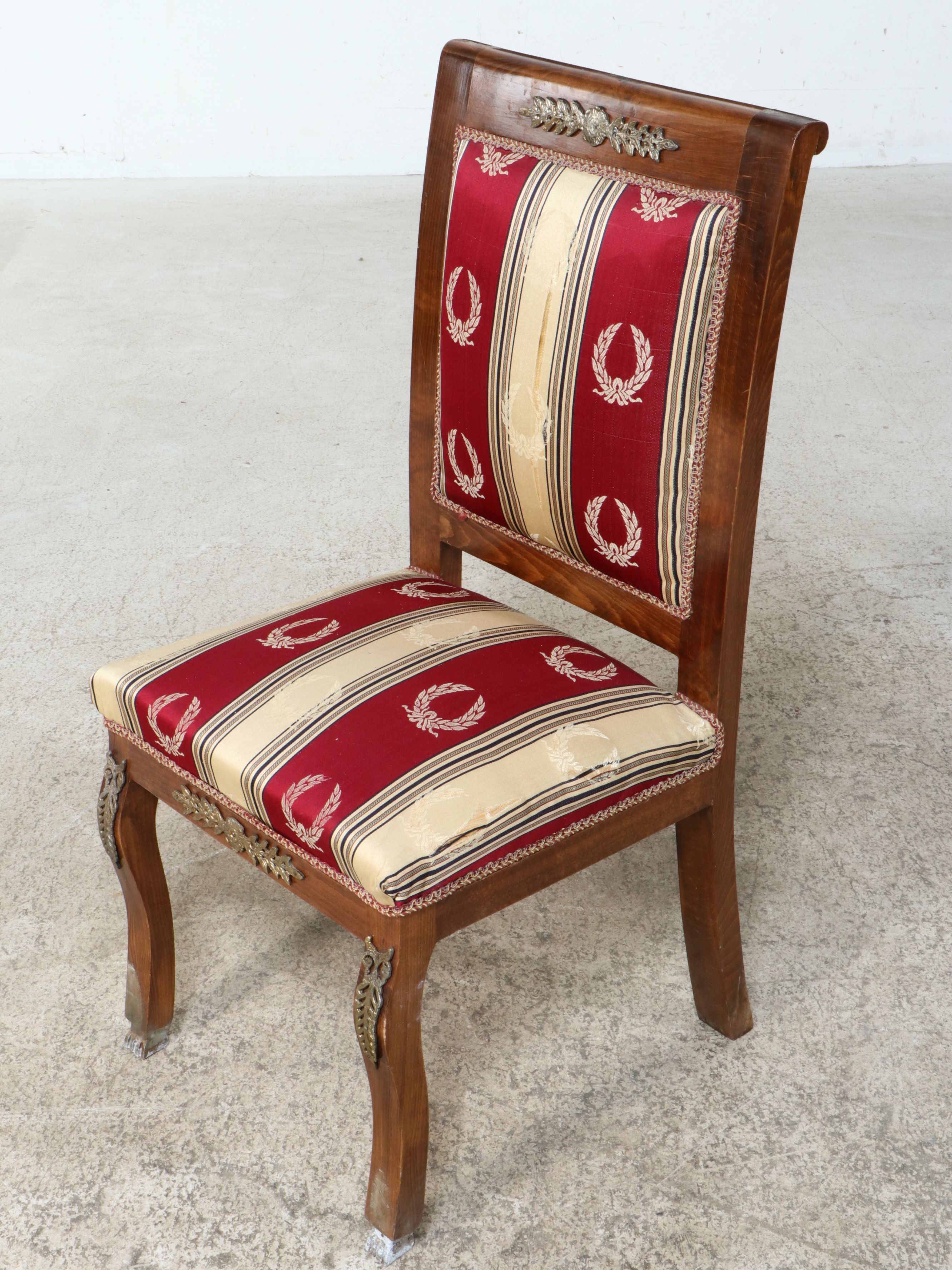 Pair of Empire Style Mahogany Side Chairs