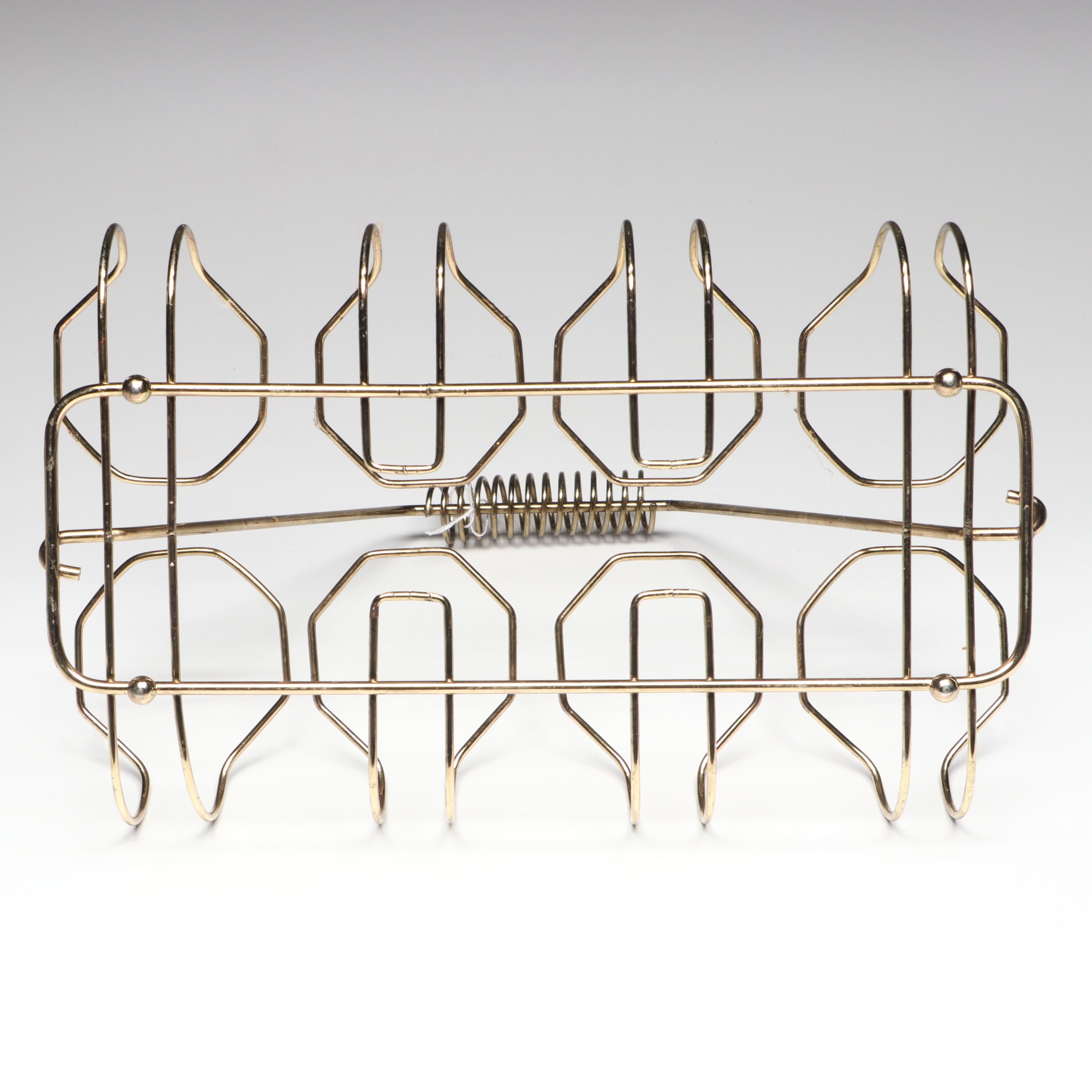 Mid Century Modern Persian Polo Player Glass Highballs in Brass Carrier