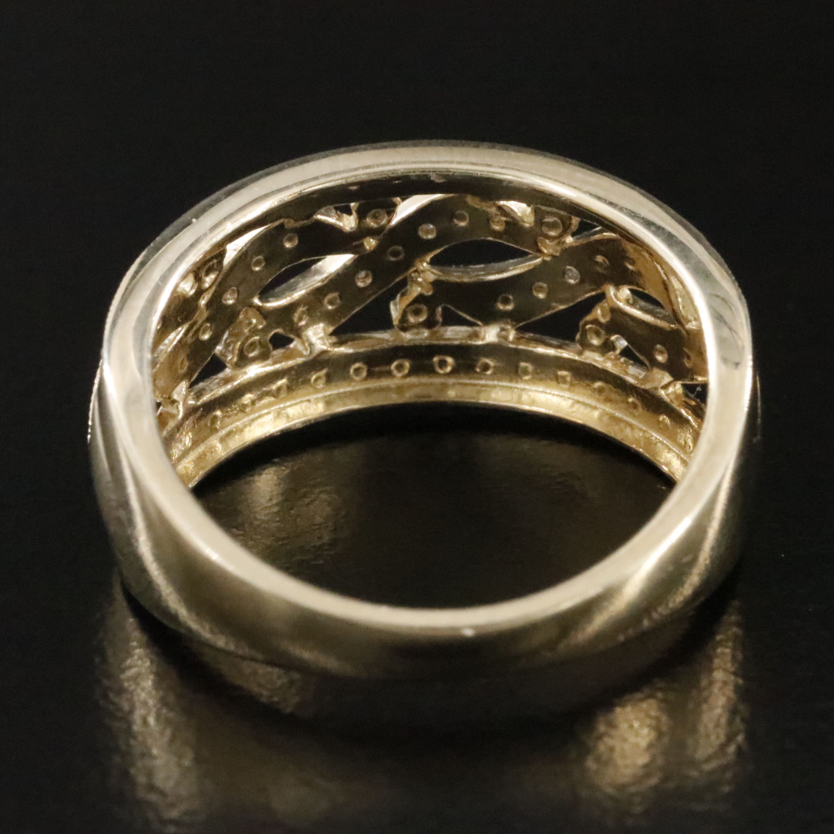 Sterling Ring with Diamond Accents