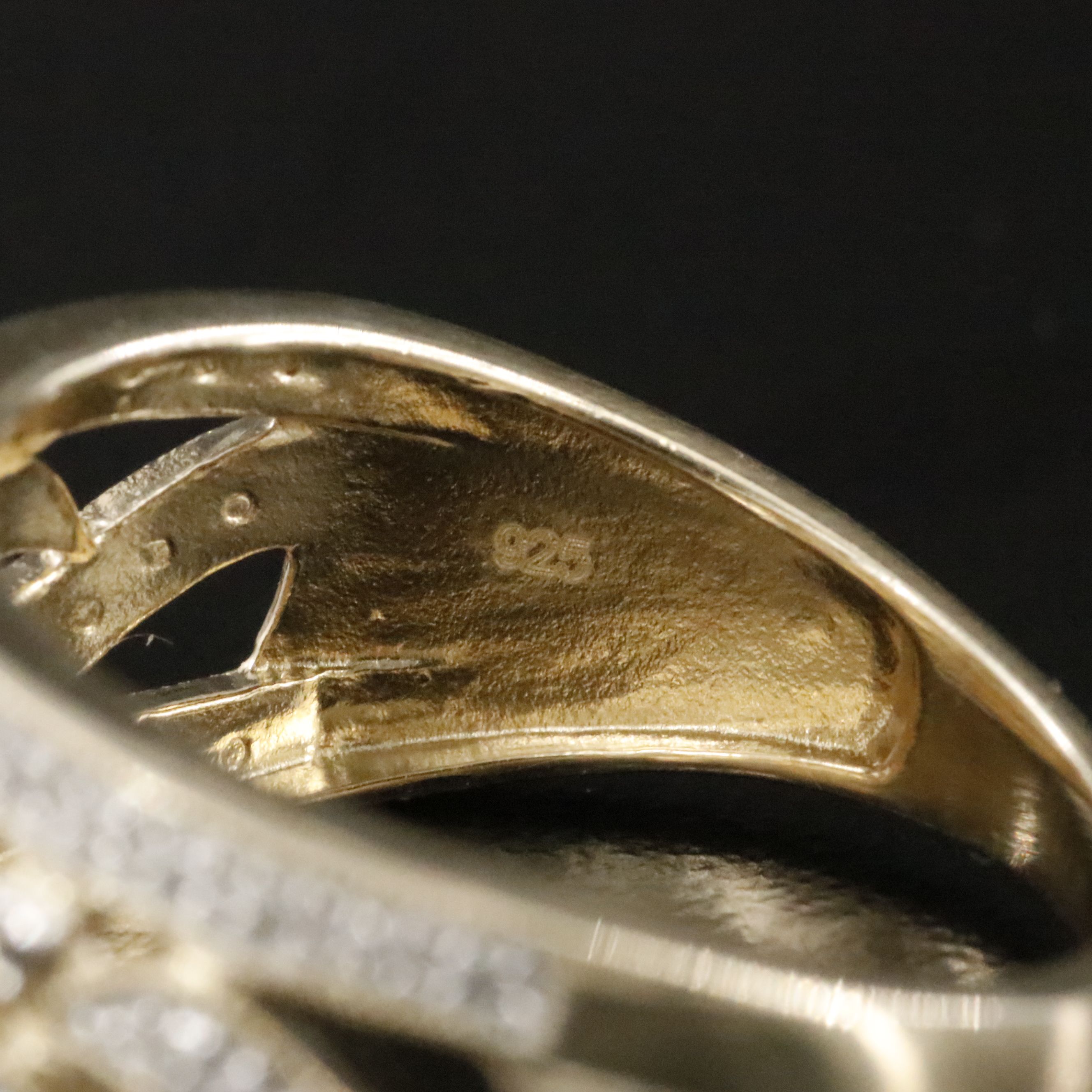 Sterling Ring with Diamond Accents