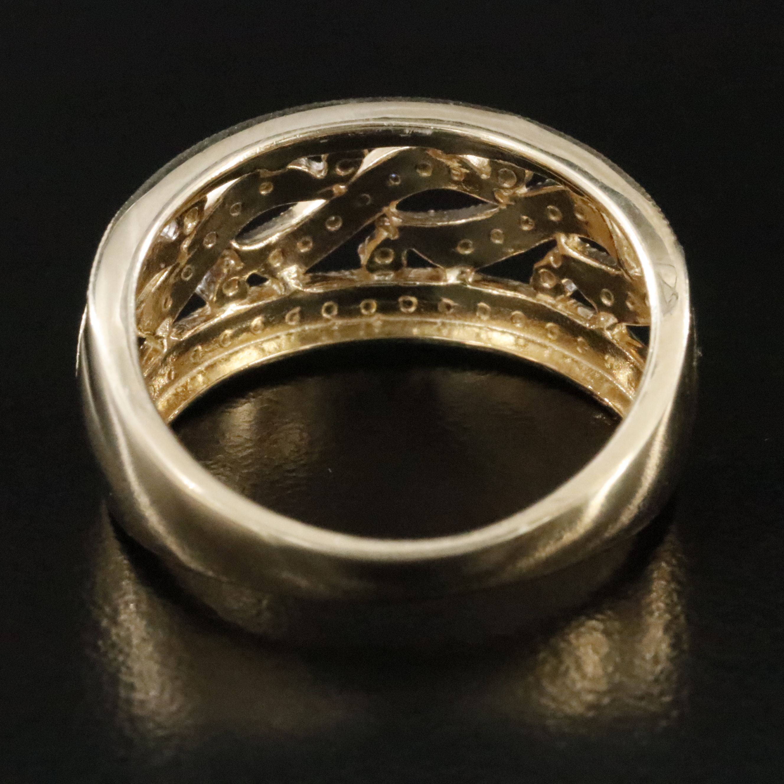 Sterling Ring with Diamond Accents