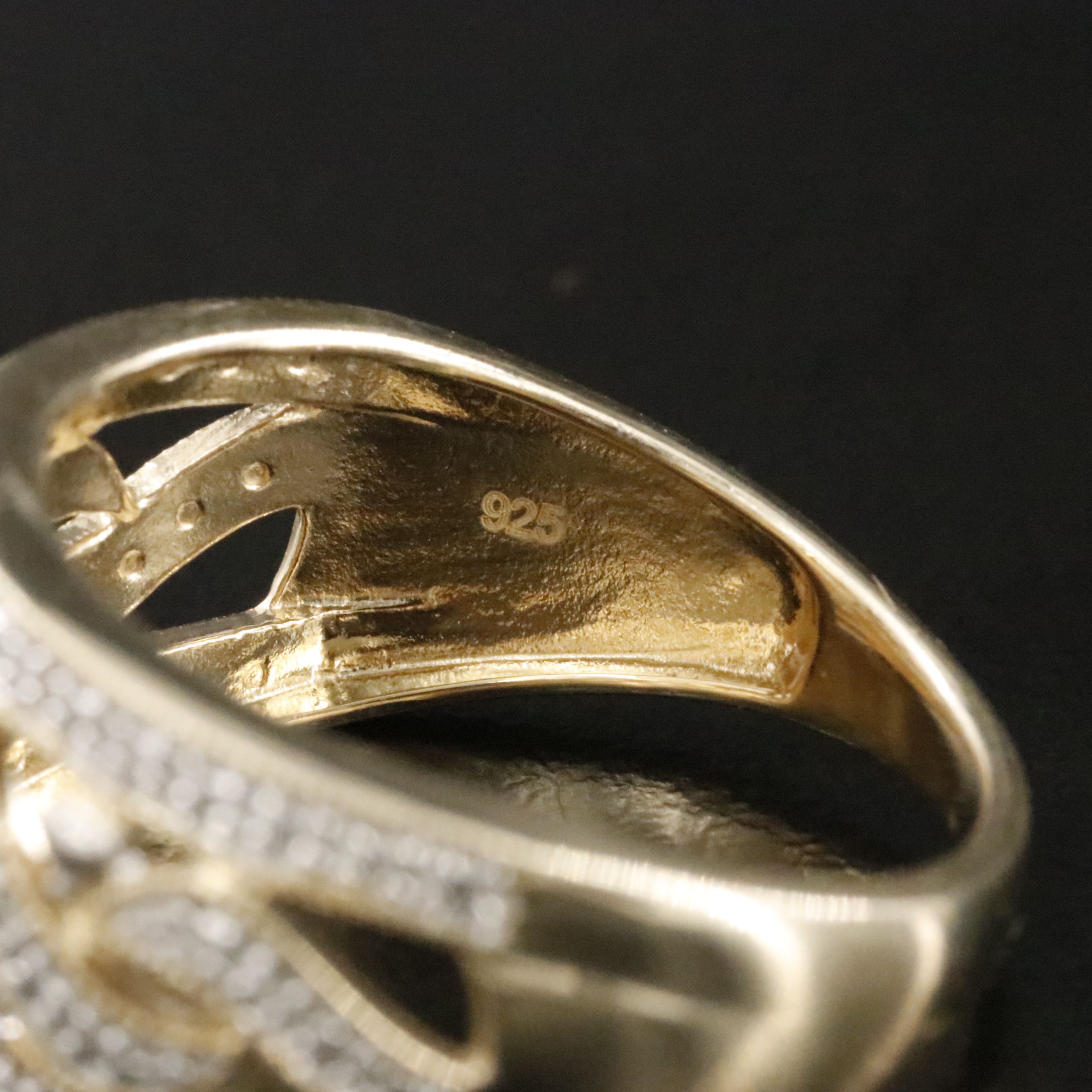 Sterling Ring with Diamond Accents