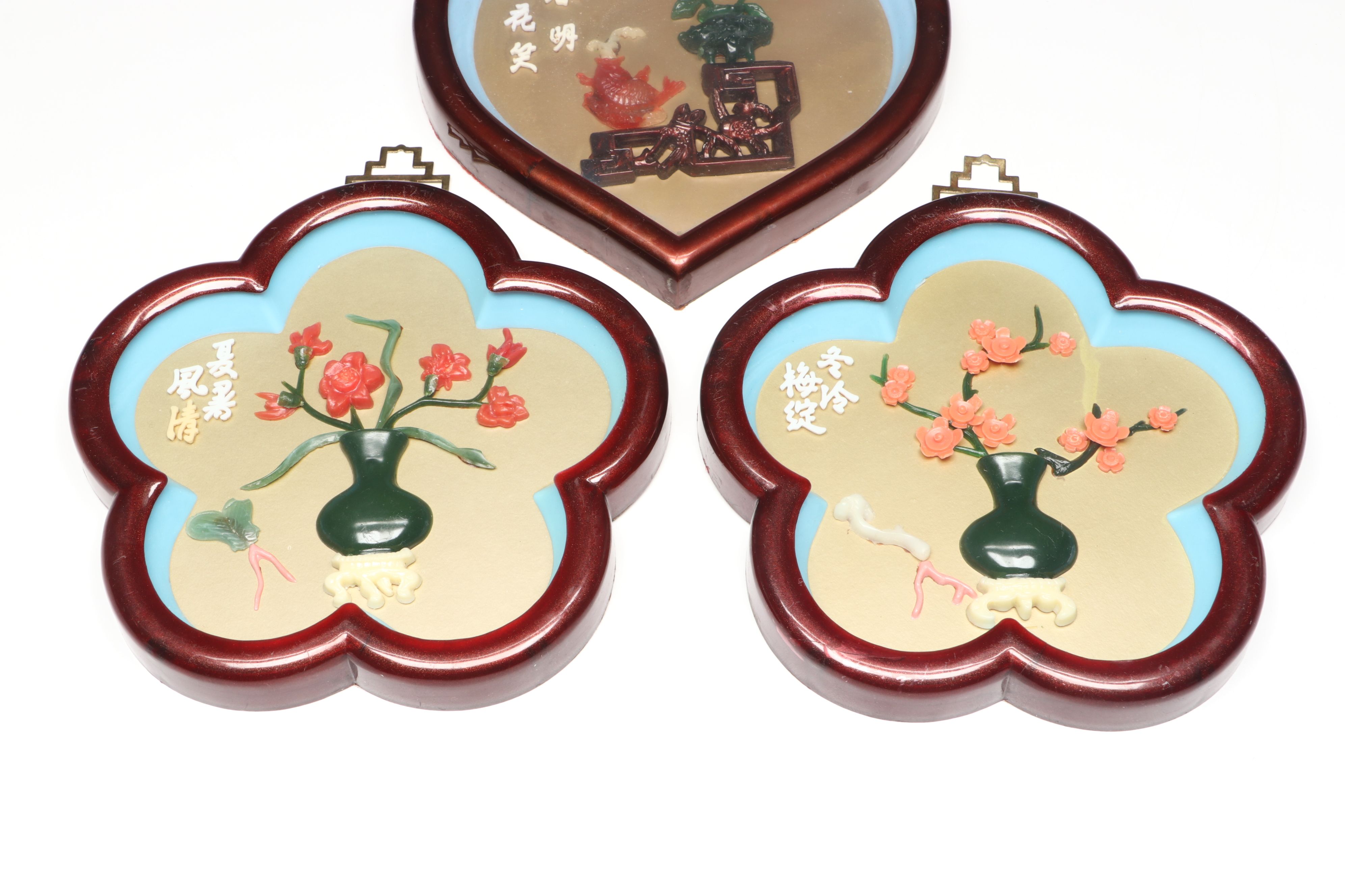Taiwanese Resin Floral Bouquets Wall Hanging Décor