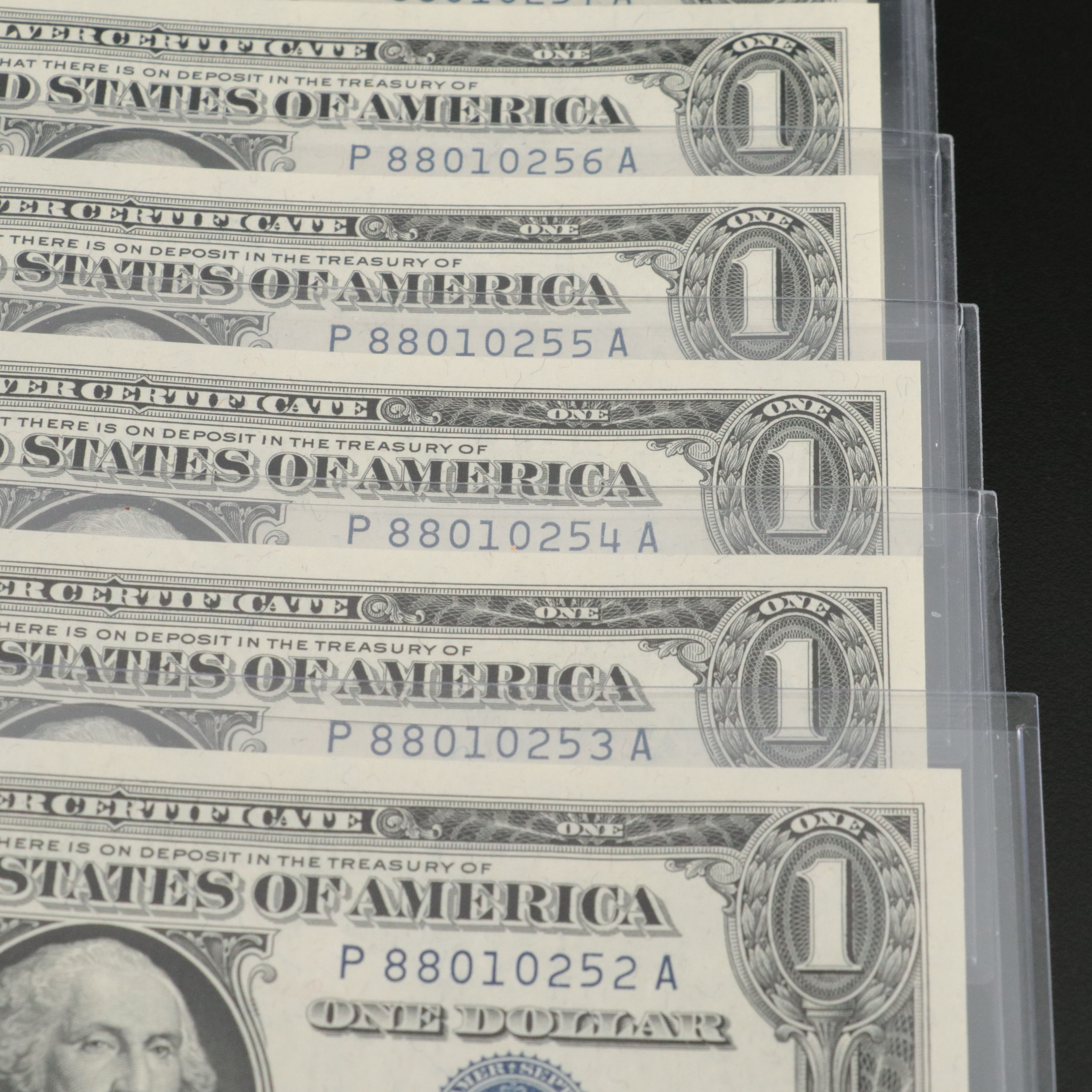 Ten 1957 A Silver Certificates All Have Consecutive Serial Numbers