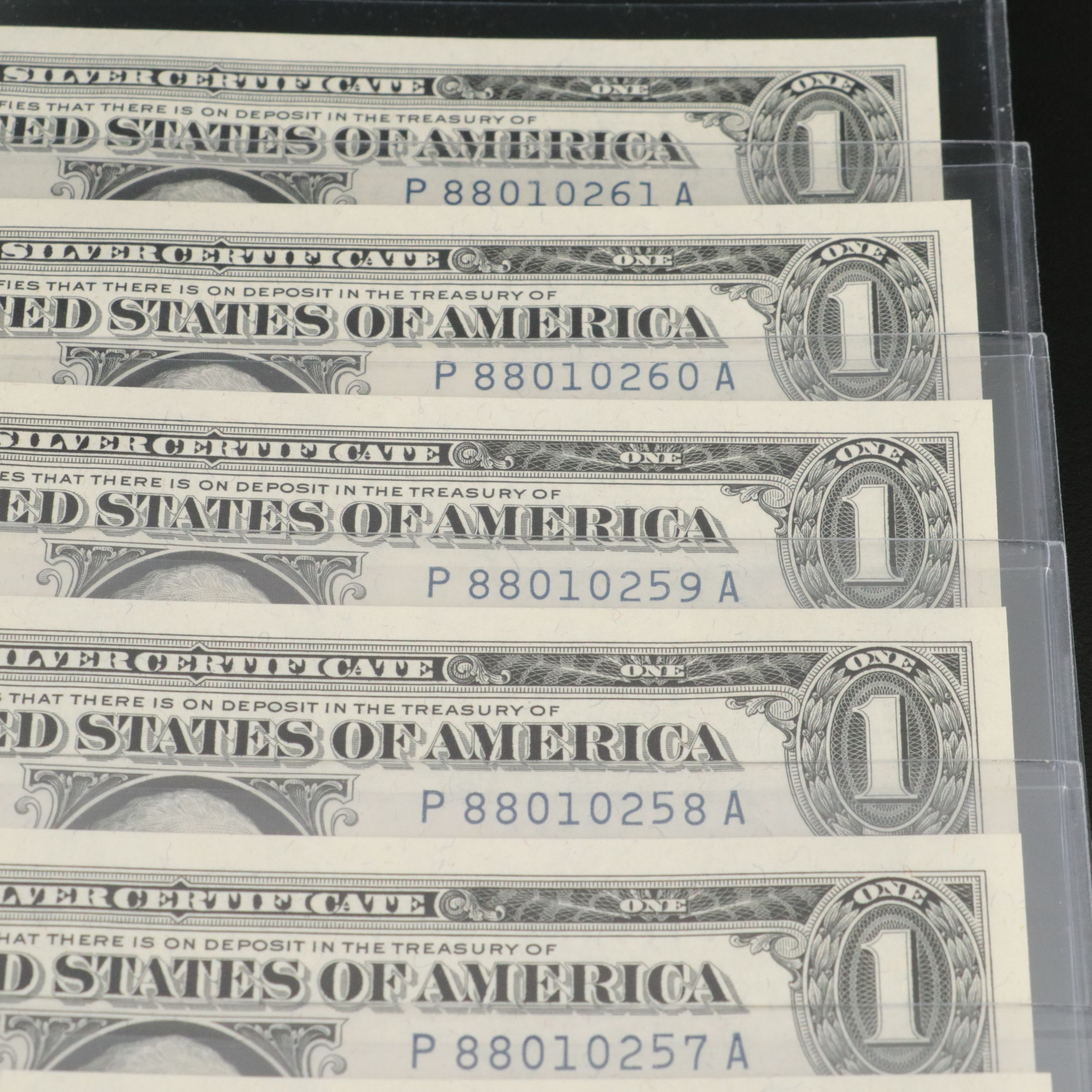 Ten 1957 A Silver Certificates All Have Consecutive Serial Numbers