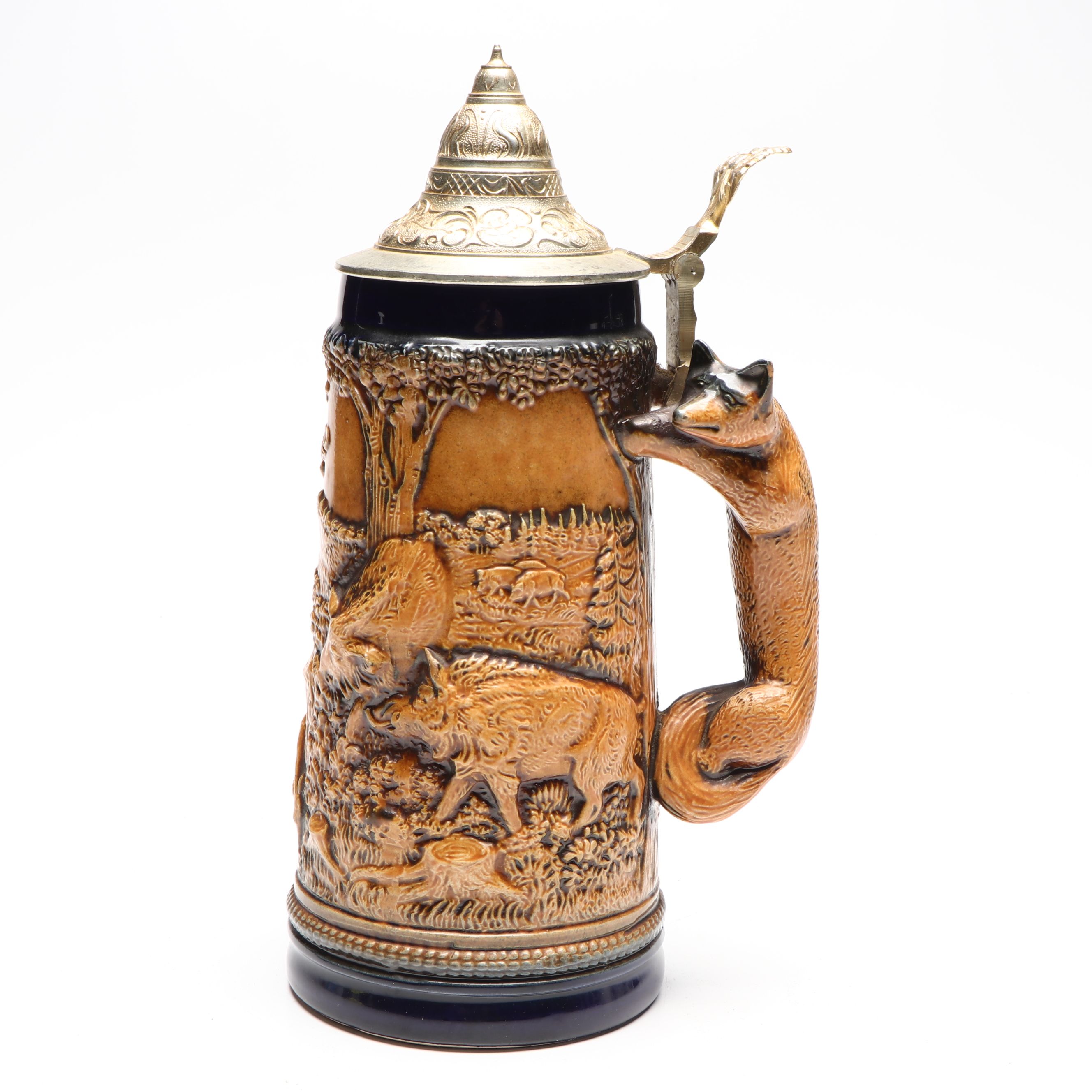 Gerz Salt Glazed Stoneware Beer Stein, Mid to Late 20th Century