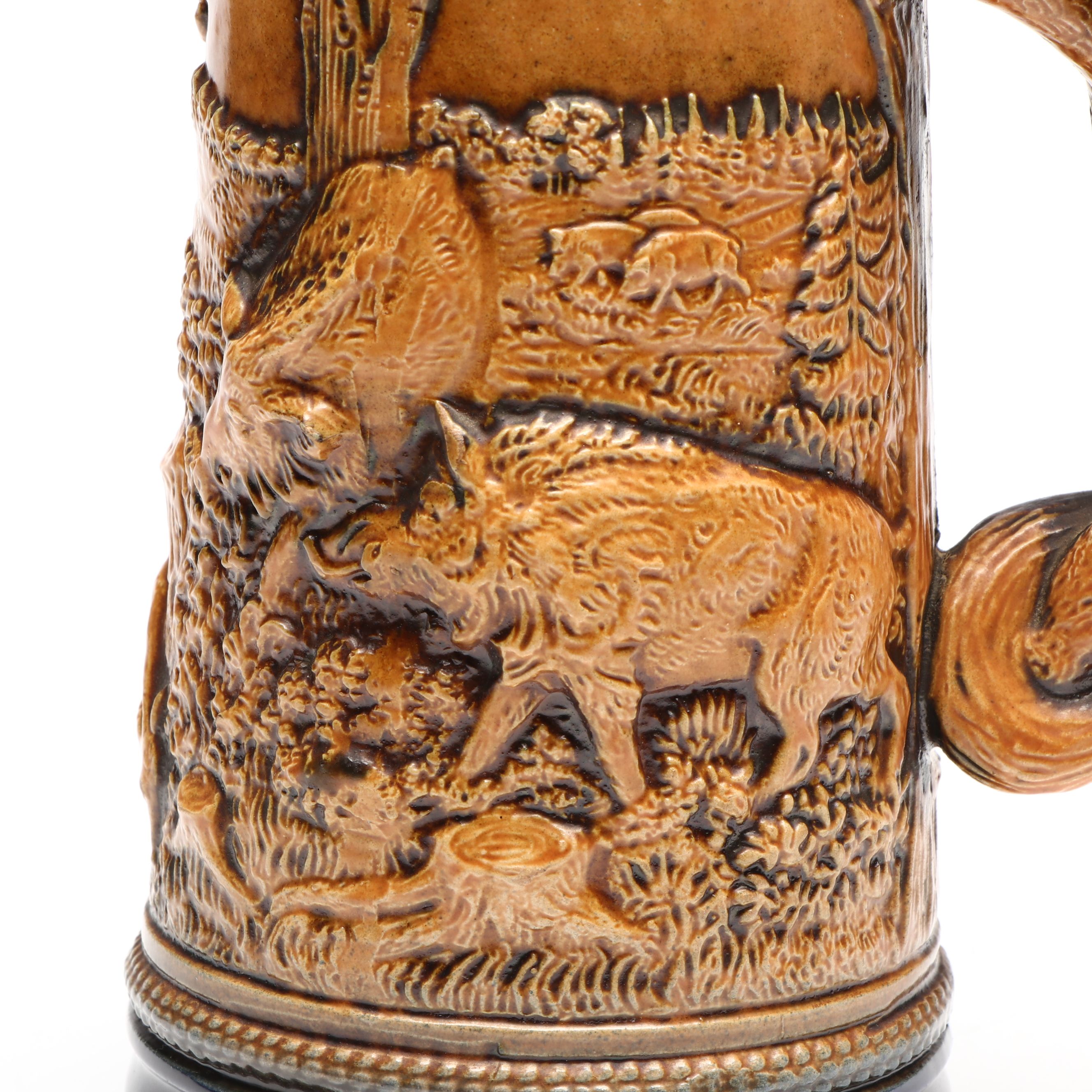 Gerz Salt Glazed Stoneware Beer Stein, Mid to Late 20th Century