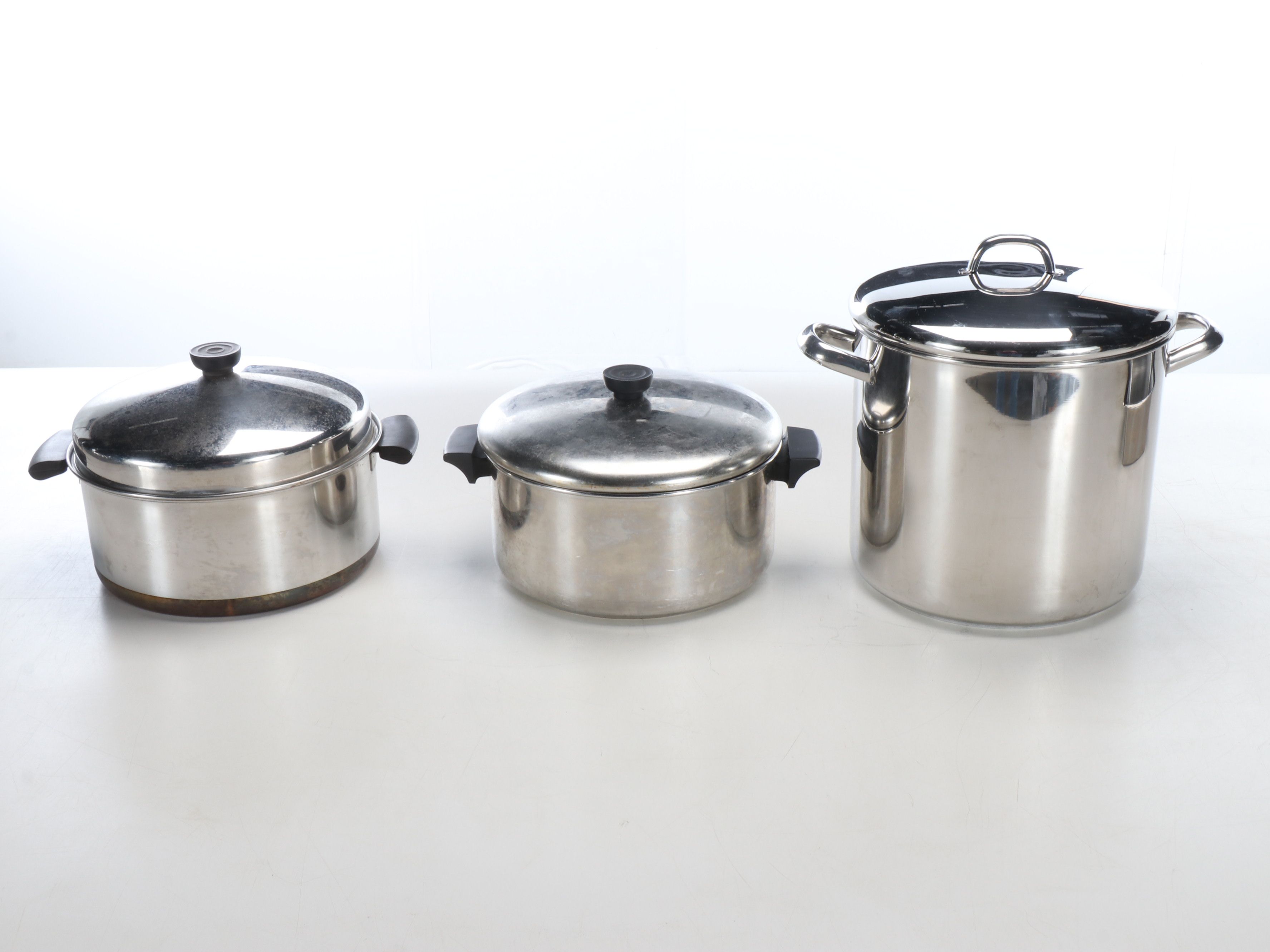 Revere Ware Stainless Steel Pots with Other Bakeware